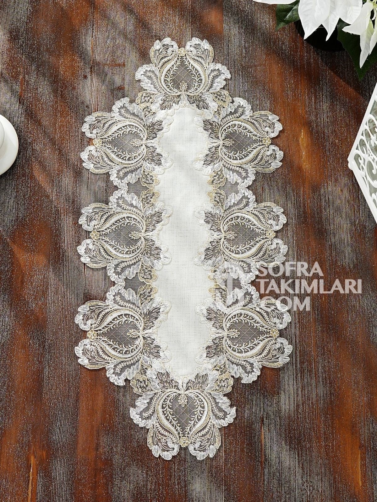 Şebboy Model 3 Parça Yatak Odası Gold Dantelli Y9