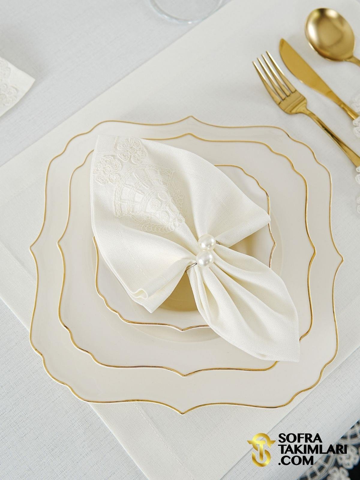 Sevda Model Lüx Sofra Takımı 38 Parça Amerikan Servisli Set 8M