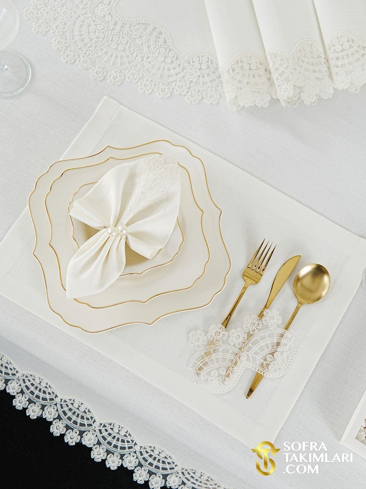 Sevda Model Lüx Sofra Takımı 38 Parça Amerikan Servisli Set 8M