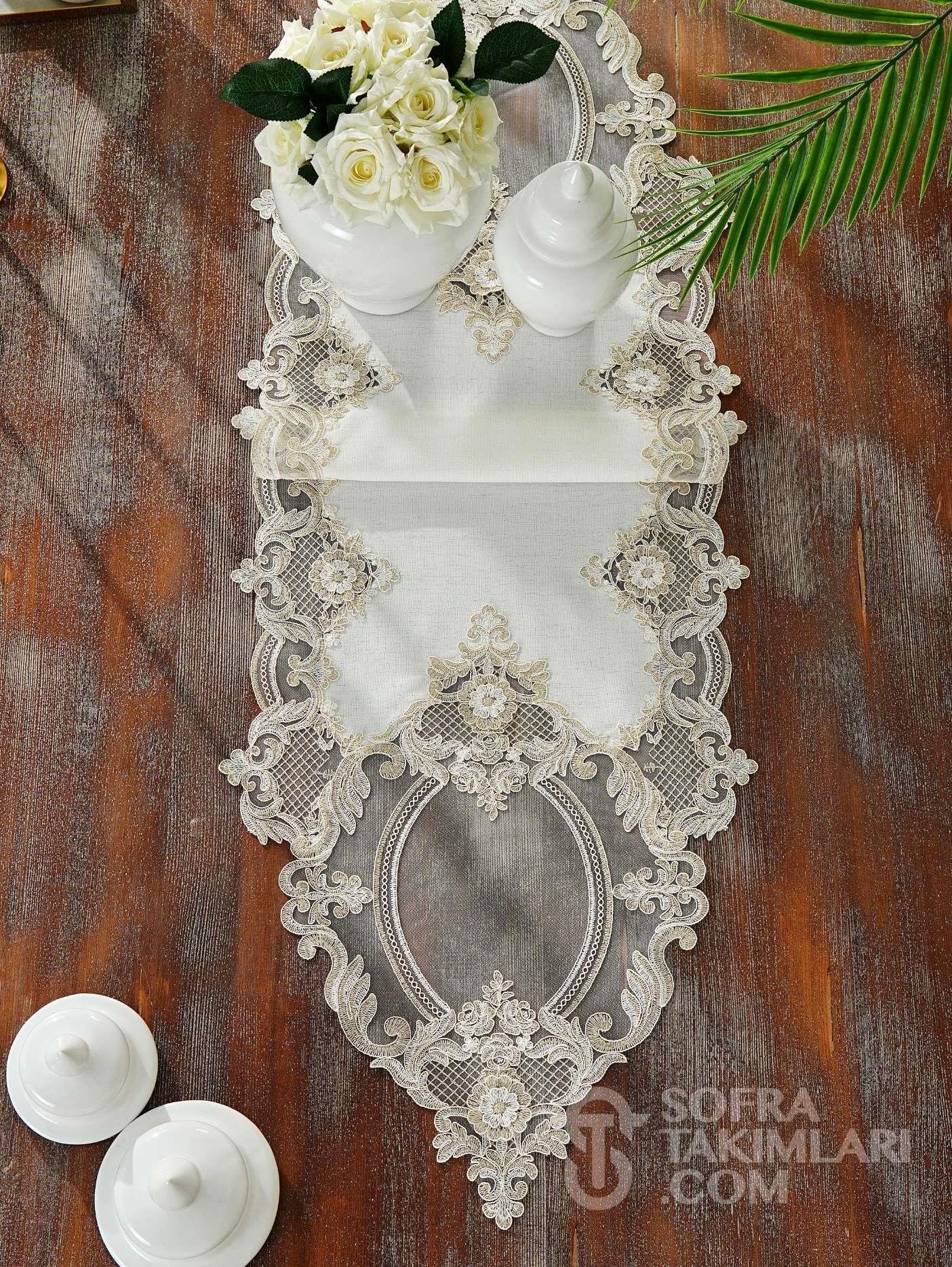 Victoria  Model 5 Parça Salon Örtü Takımı CS