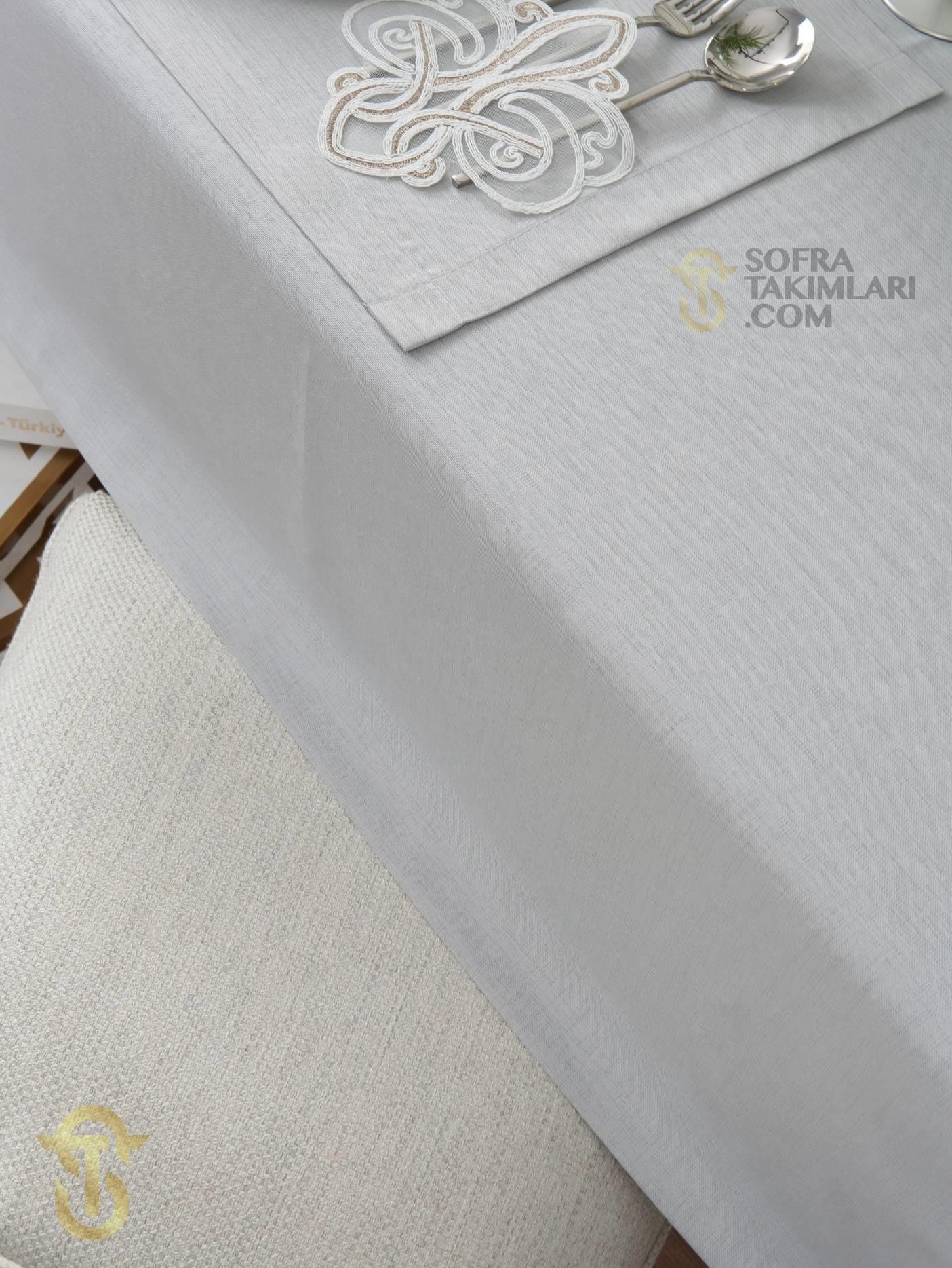 Viento Model Eko Sofra Takımı 14 Parça Set - Gri Kumaş
