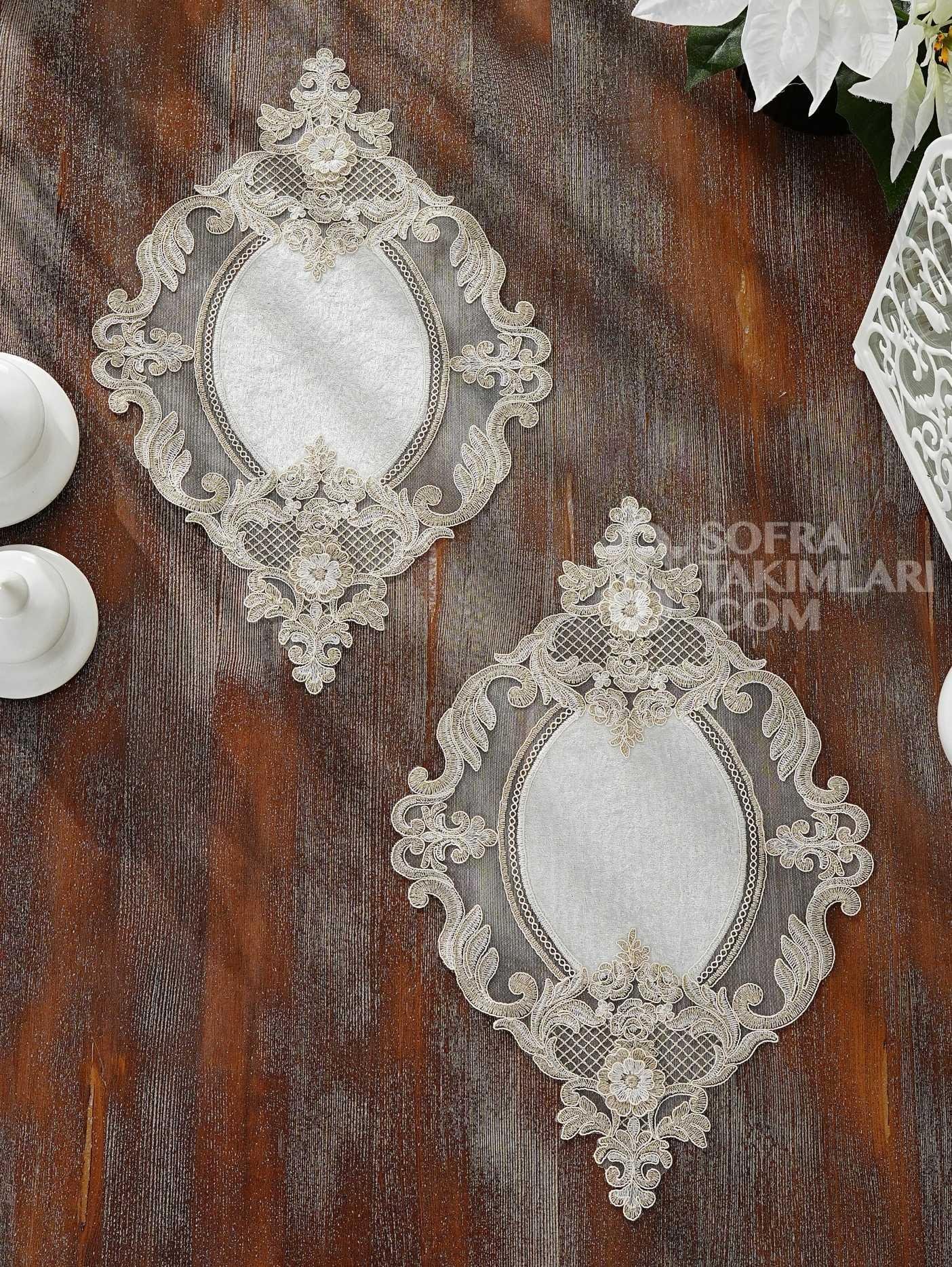 Yatak Odası Takımı Victoria Model Kırıkbeyaz Kadife