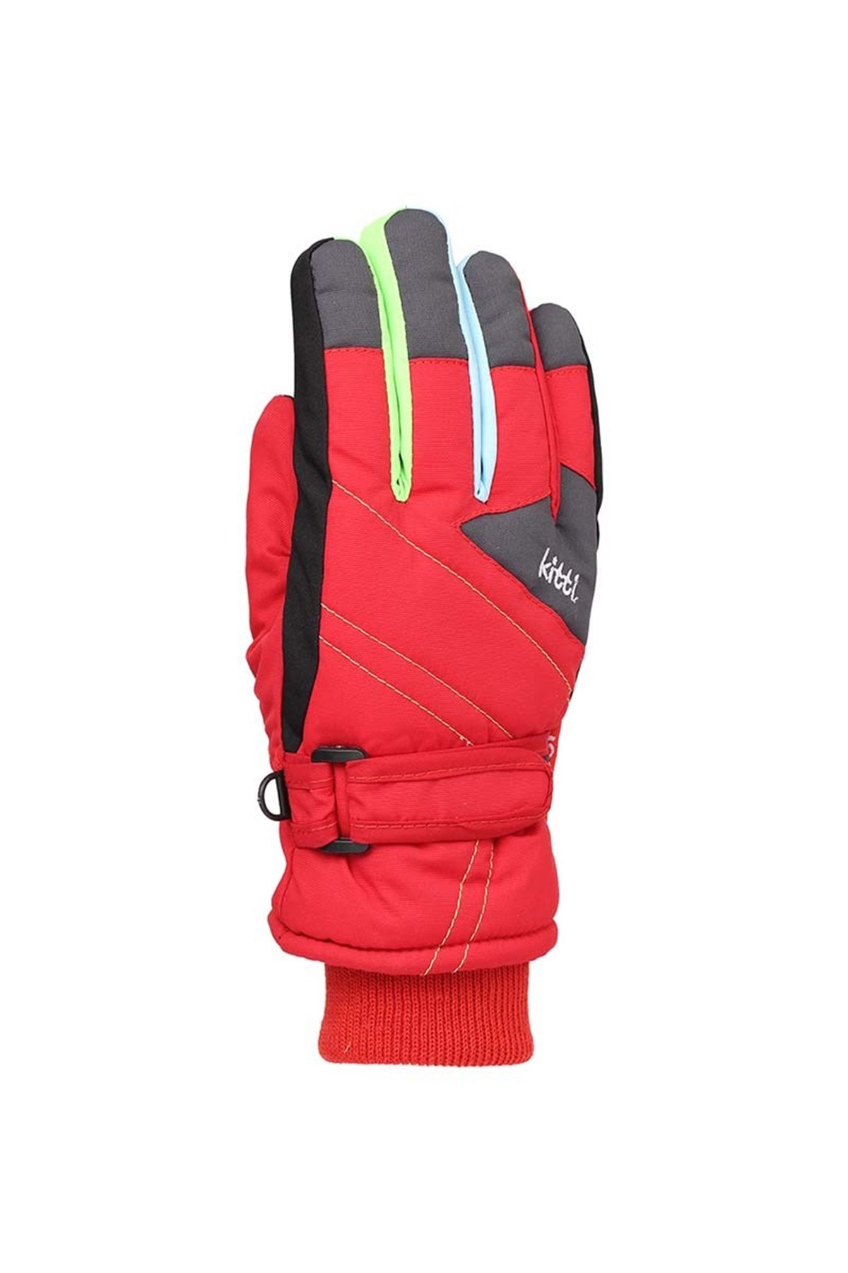  Erkek Çocuk Kırmızı Renkli Kar Eldiveni 4-8 Yaş - KR421-3