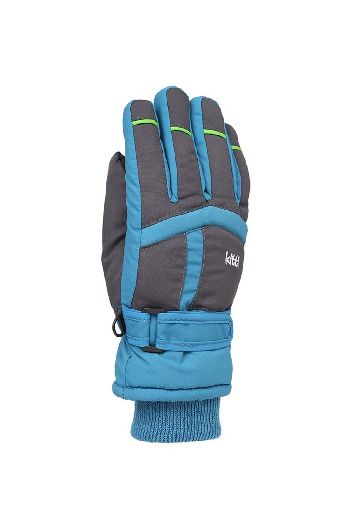  Erkek Çocuk Petrol Rengi Kar Eldiveni 4-8 Yaş - KR421-1