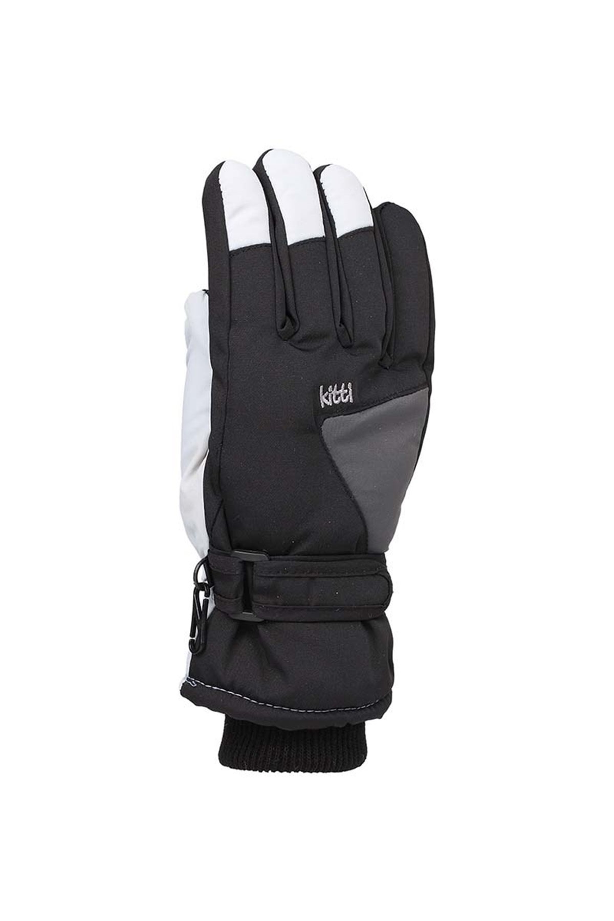  Erkek Çocuk Siyah Beyaz Desenli Kar Eldiveni 9-15 Yaş - KR422-2