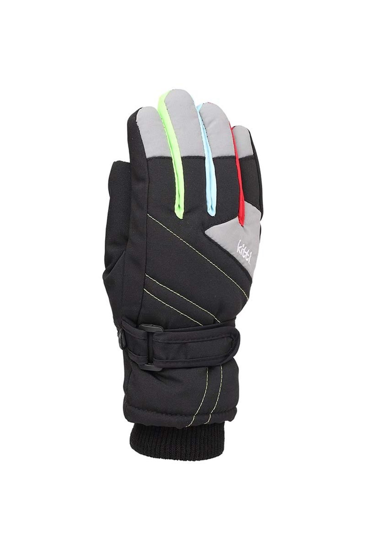  Erkek Çocuk Siyah Renkli Kar Eldiveni 4-8 Yaş - KR421-3