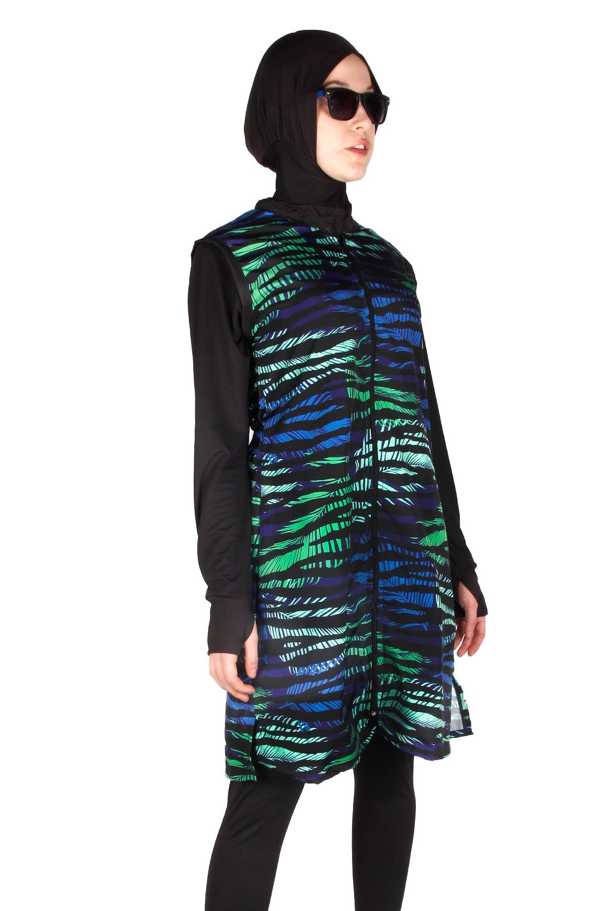 1. Kalite VRS1042 Wild Serisi Veros Tam Kapalı Tesettür Mayo