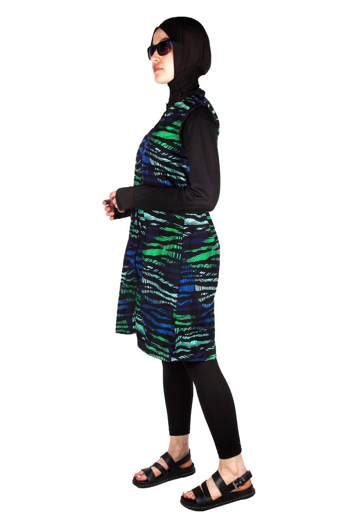 1. Kalite VRS1042 Wild Serisi Veros Tam Kapalı Tesettür Mayo