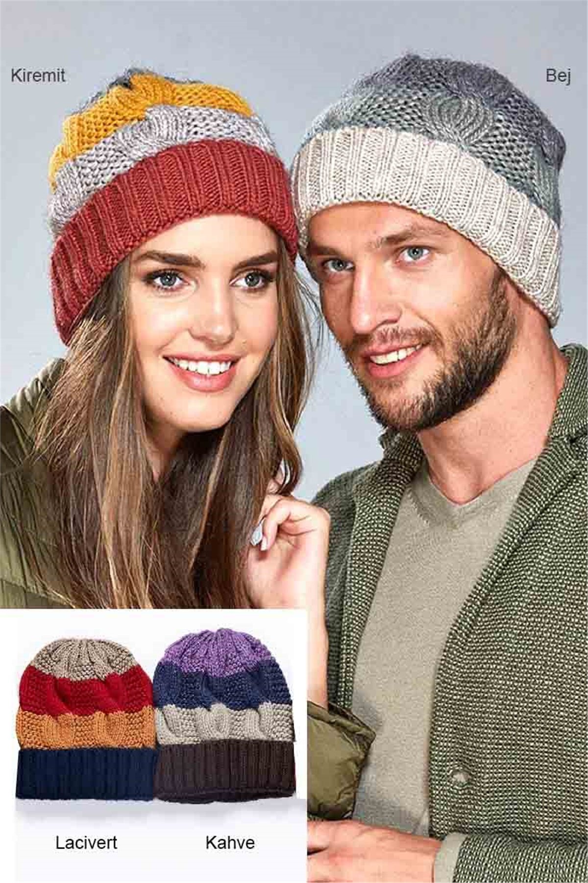 Bayan ve Erkek Unisex Renkli Bere - Fonem 12380