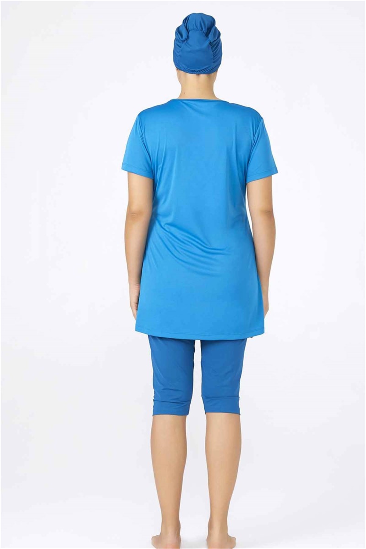 3XL, 4XL 5XL, 6XL Büyük Beden Kısa Kollu Kapalı Mayo T0835