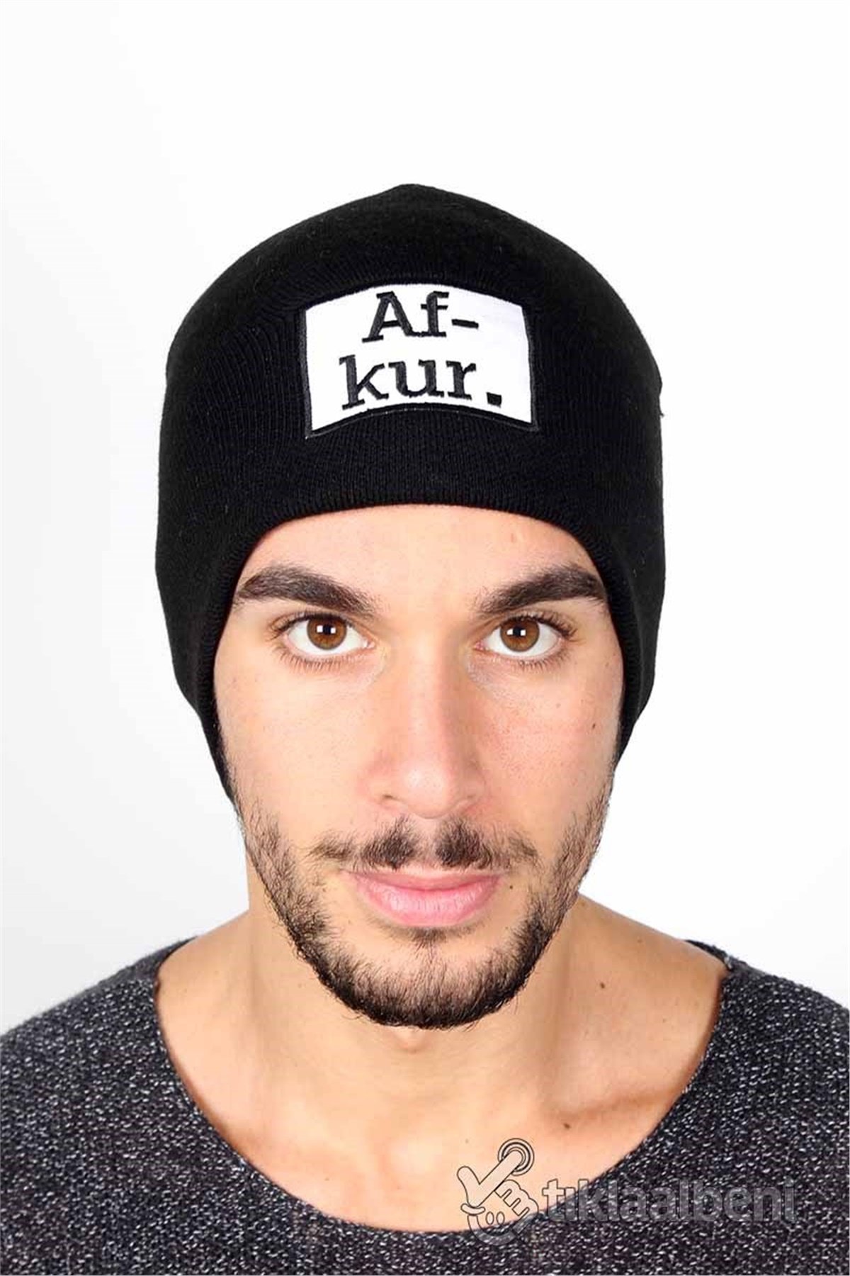 Afkur Erkek Bere YB606 Siyah