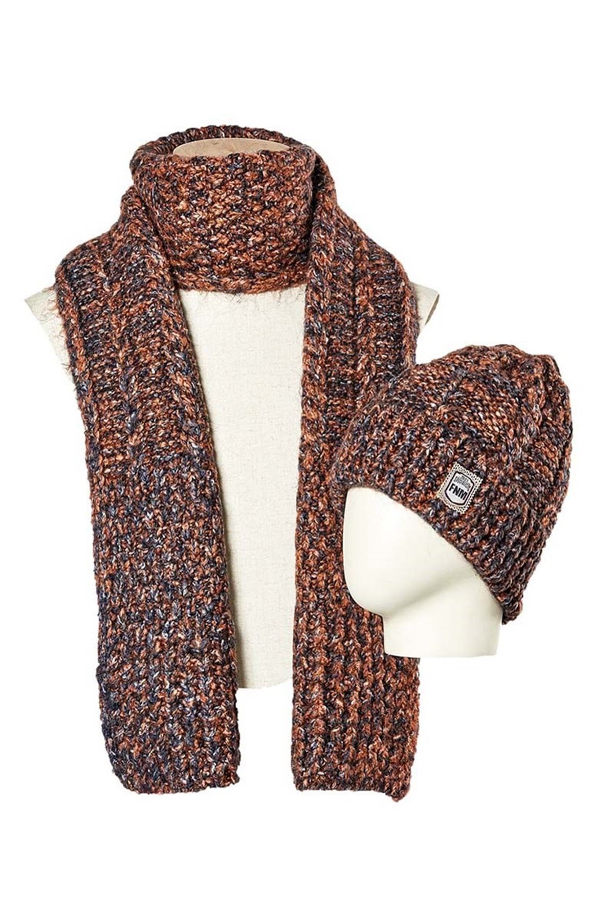 Bansko Kahverengi Erkek Atkı Bere Takımı, Yün Atkı Bere FO-3575