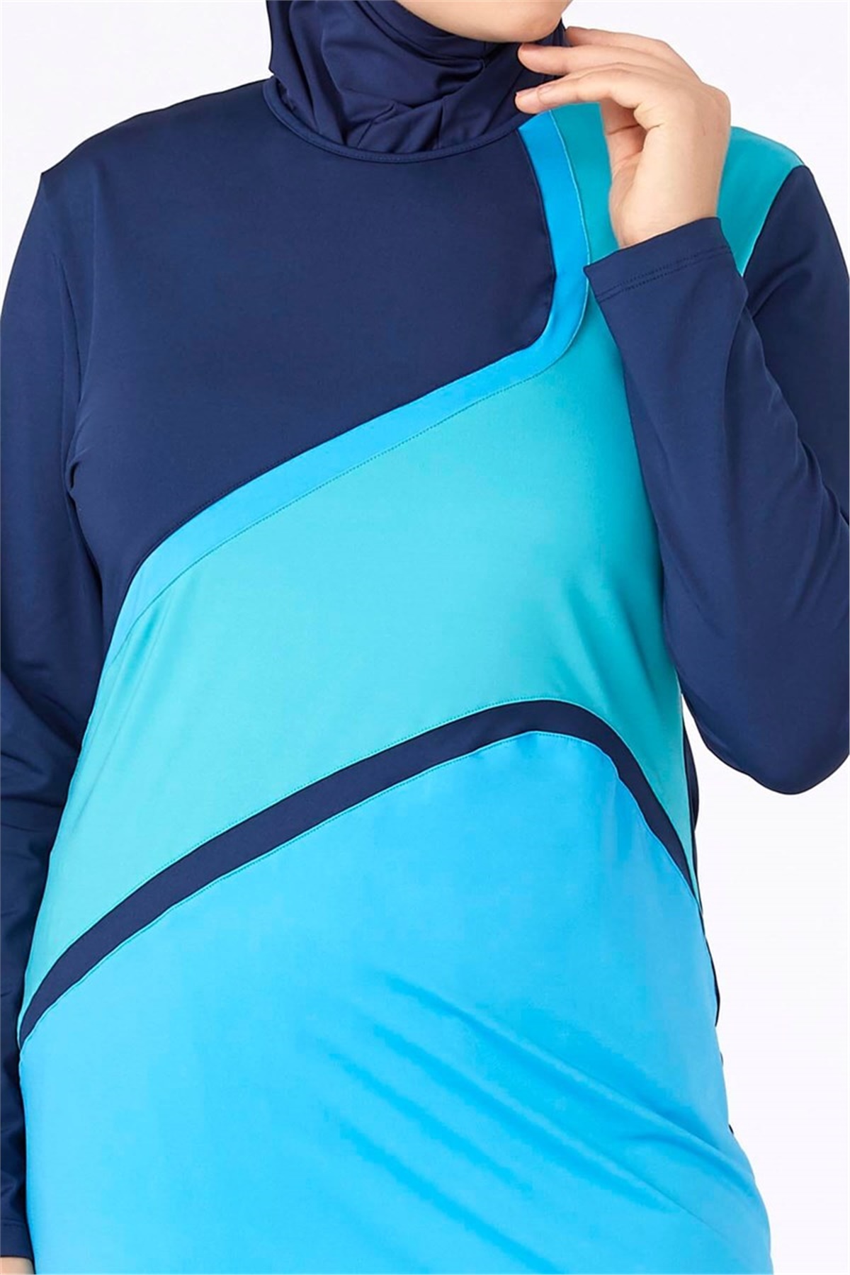 Battal Beden Tam Kapalı Tesettür Mayo T0495