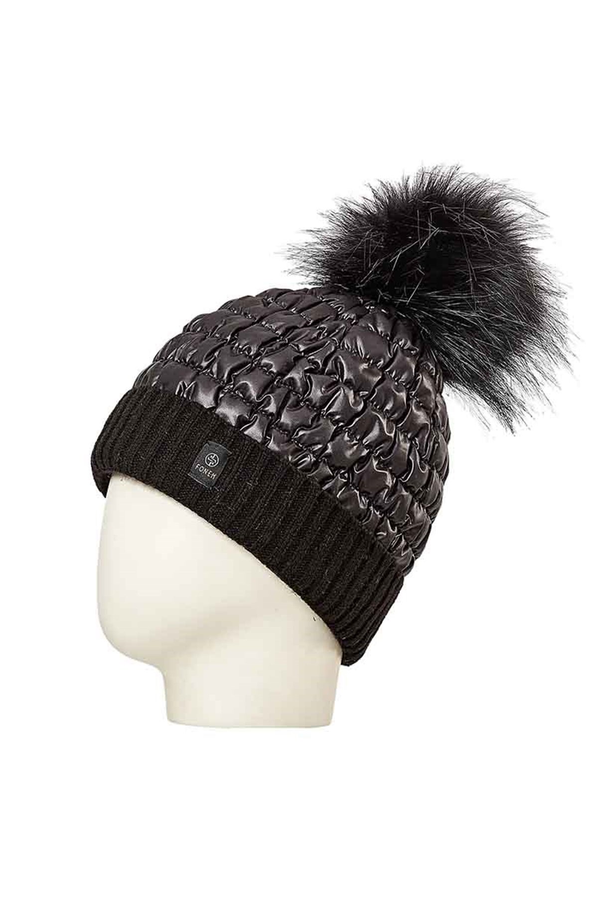 Bright Ponponlu Kadın Bere 24691 - Siyah