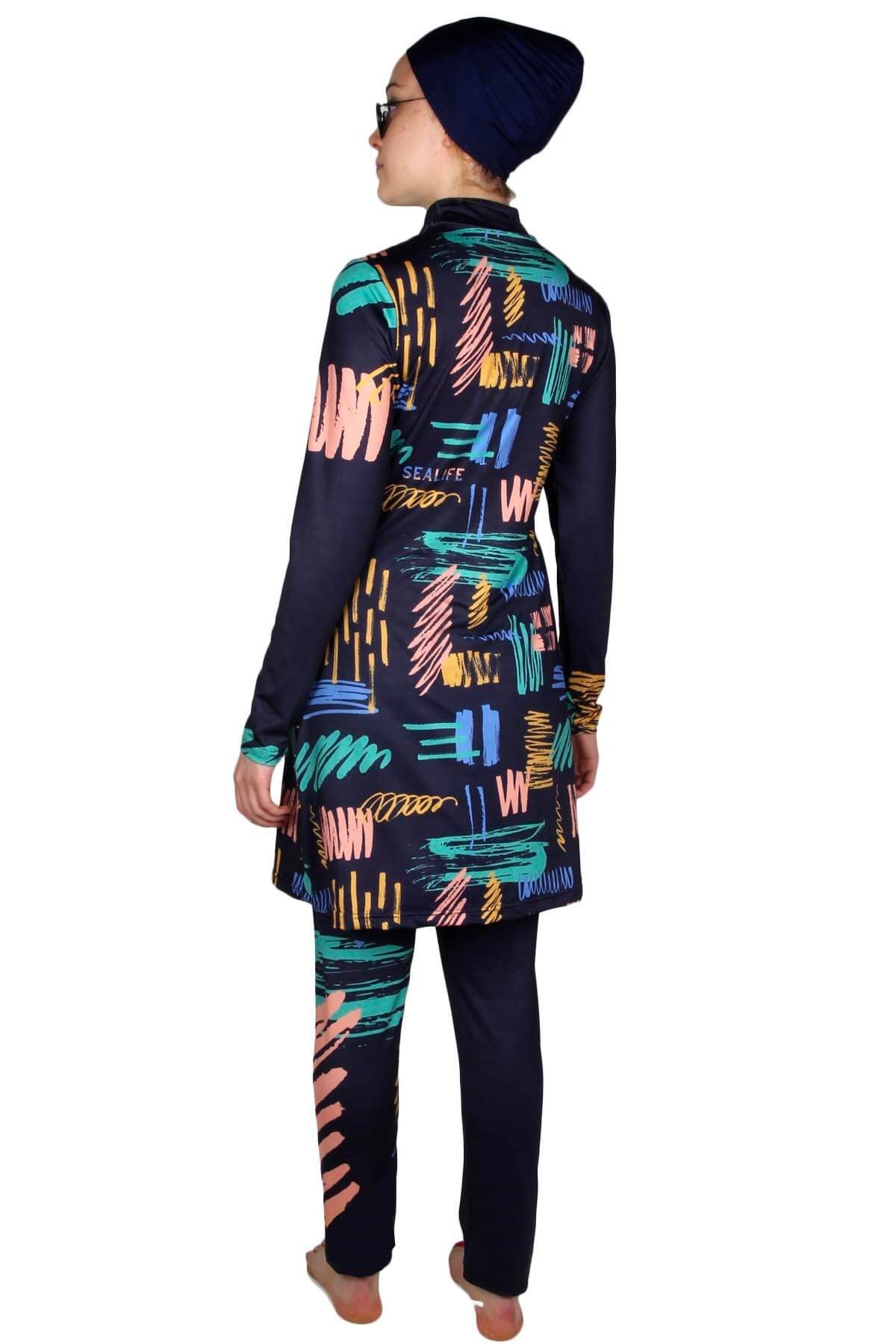 Büyük Beden Tesettür Mayo, Lifesea Tam Kapalı Mayo LS1002