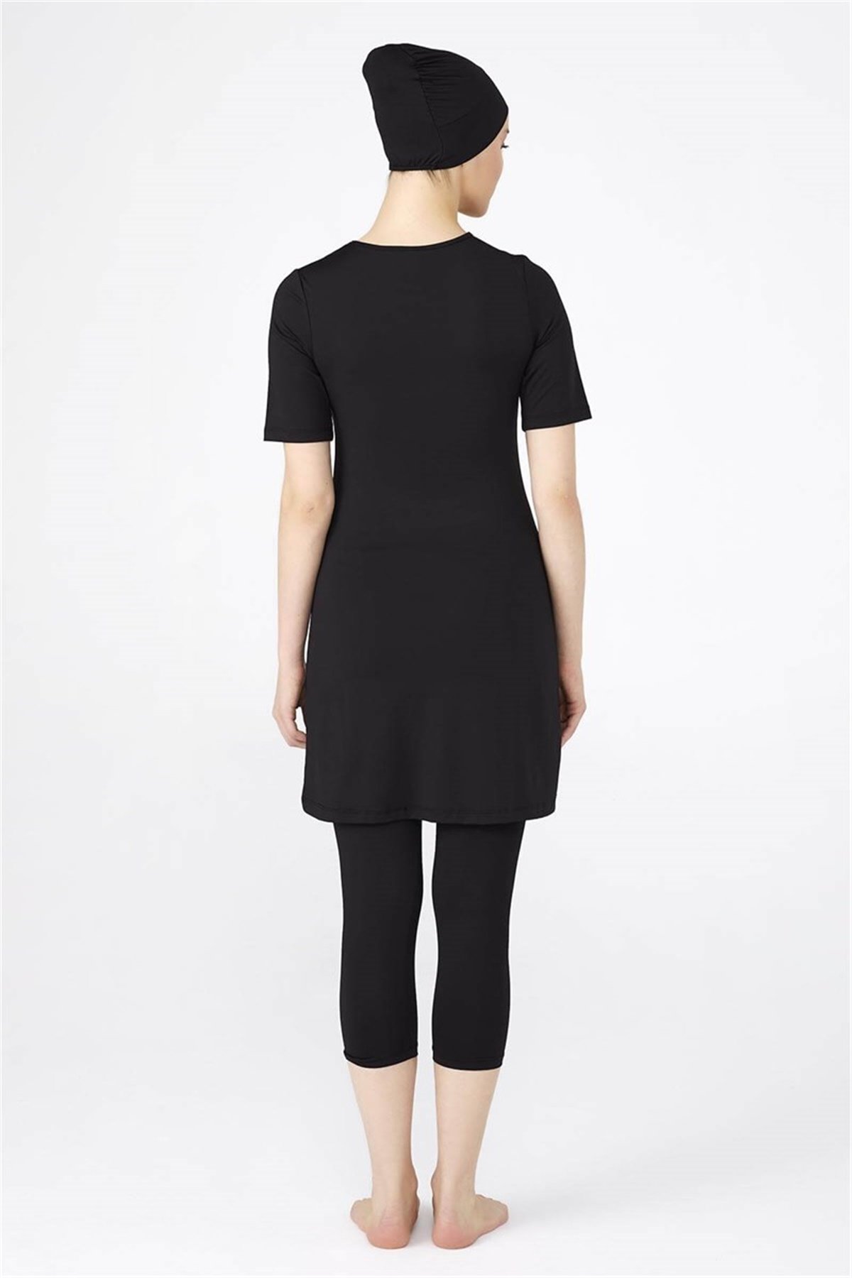 Büyük Beden Yarım Kapalı Mayo Tesmay 110098 Siyah