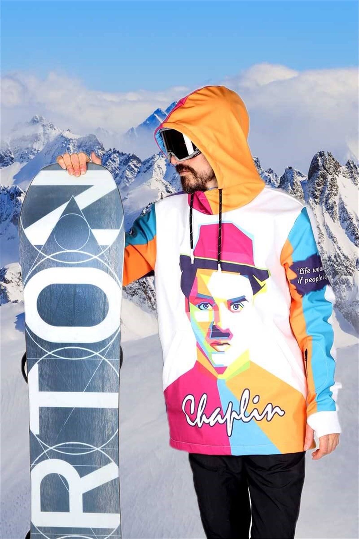 Chaplin Snowsea Erkek Snowboard & Kayak Hoodie Montu SS5577 