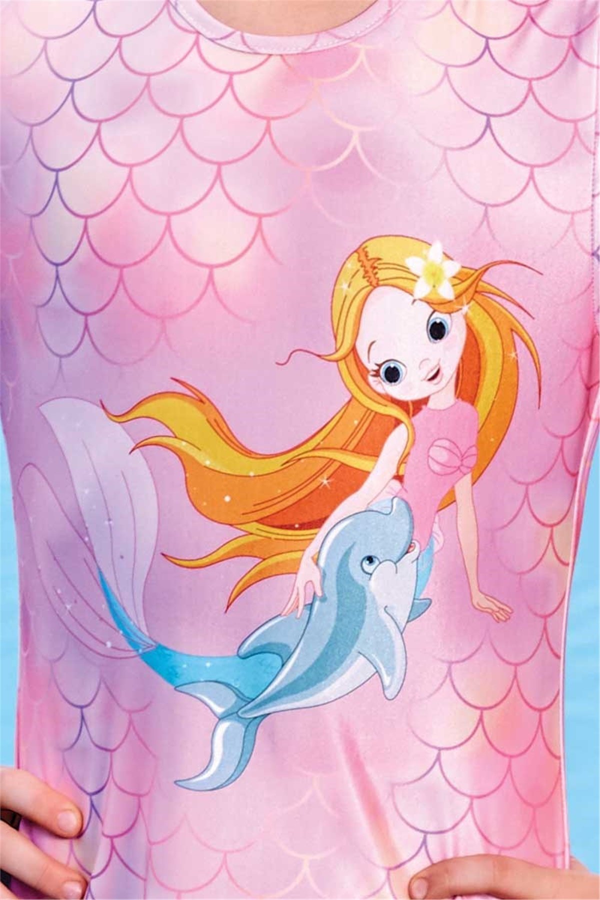 Deniz Kızı ve Balina Kız Çocuk Havuz Mayosu Balıkkız 5605037