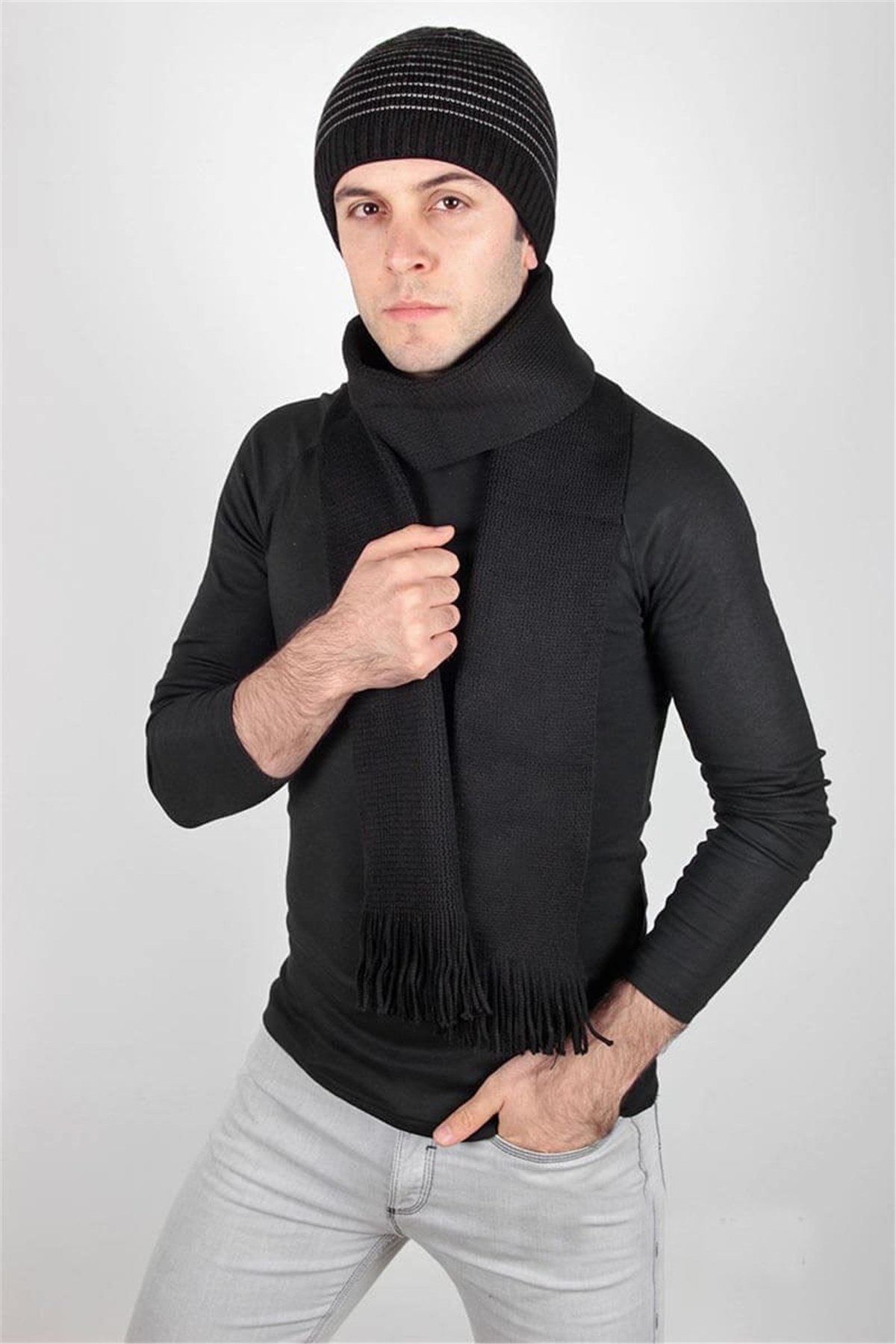 Erkek Atkı Bere İkili Set | GZ1025