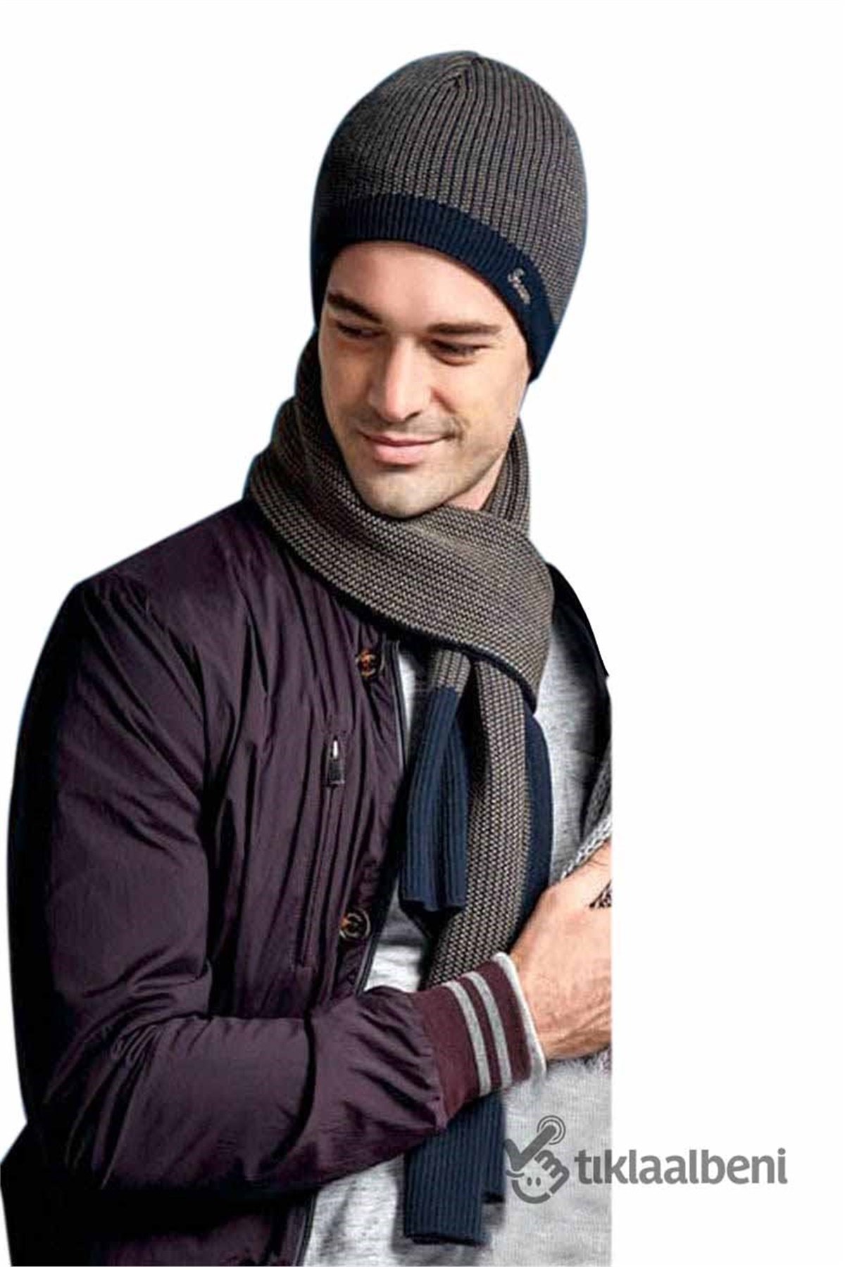 Erkek Atkı Bere Takımı - Gabriel 13557-1