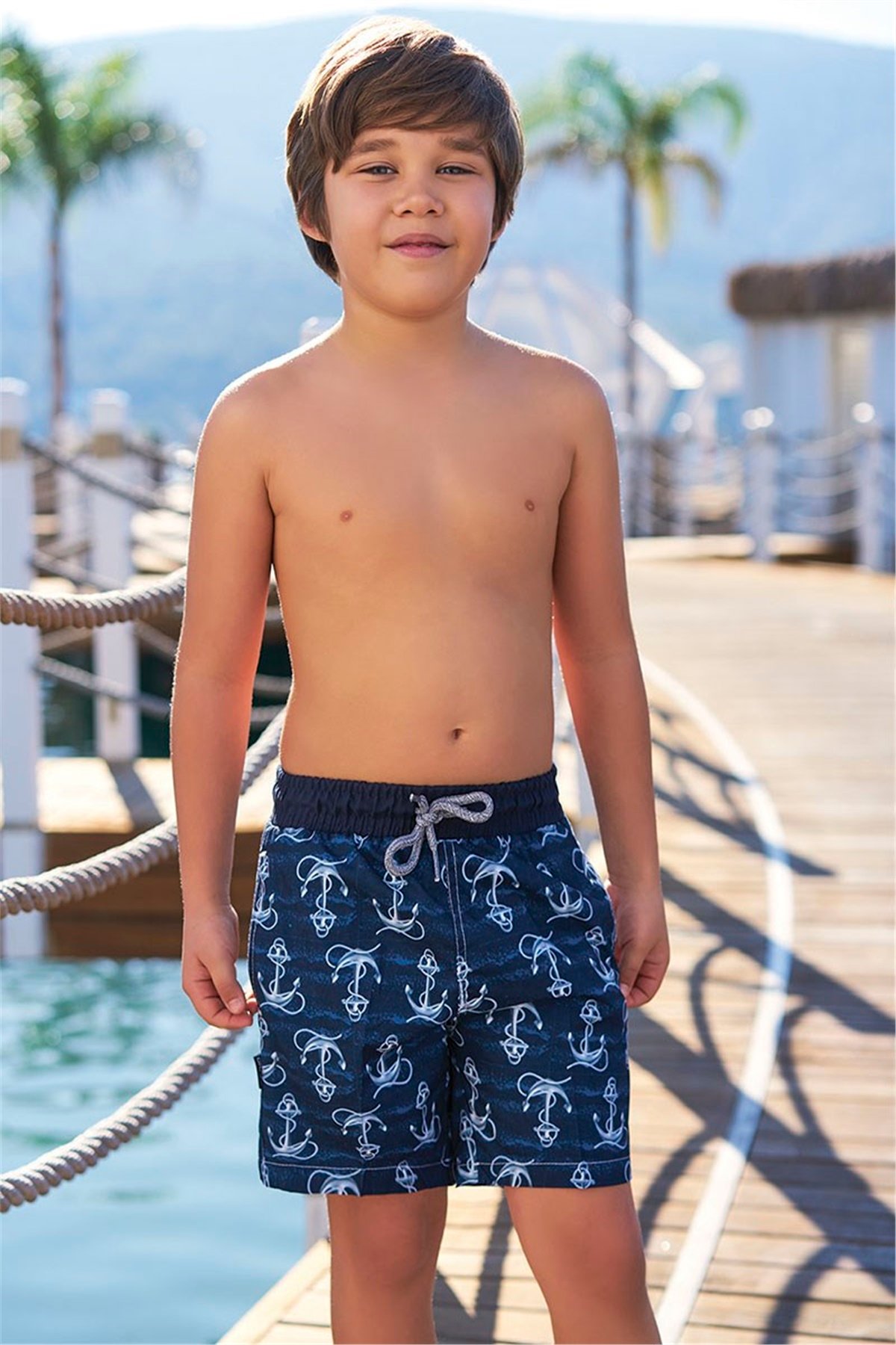 Erkek Çocuk Lacivert Deniz Şortu G1079