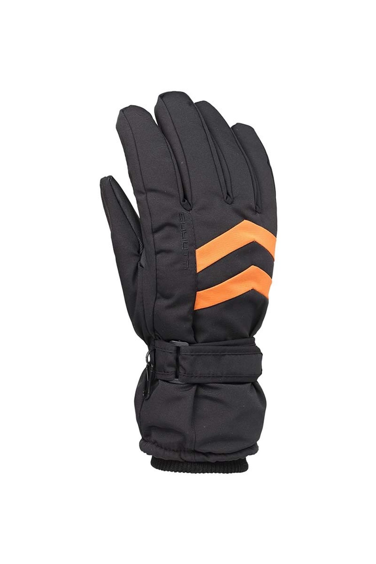 Erkek Siyah Turuncu Çizgili Kar Eldiveni - KR424-7
