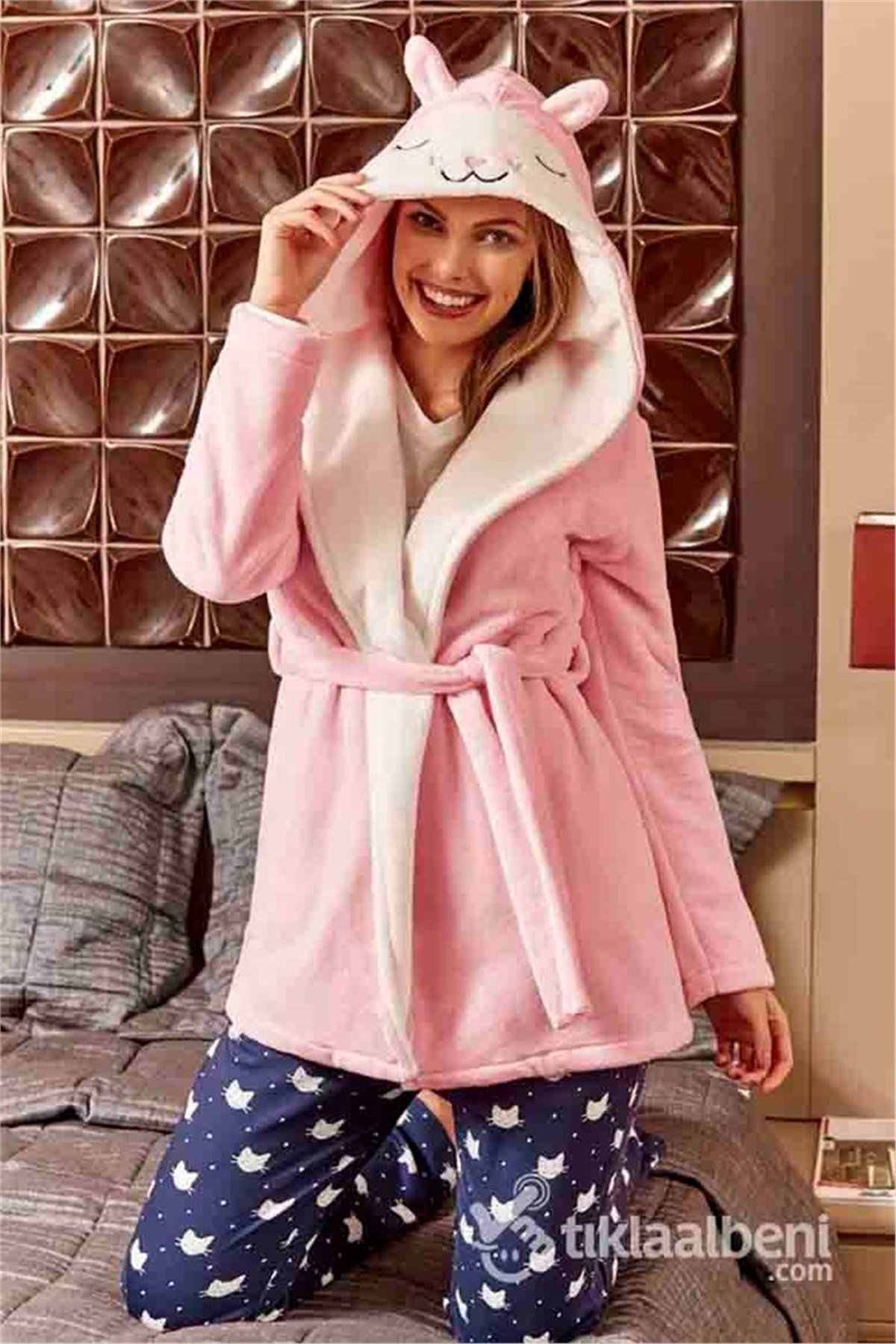 Eros ESK 20606 Bayan Polarlı Gecelik Sabahlık