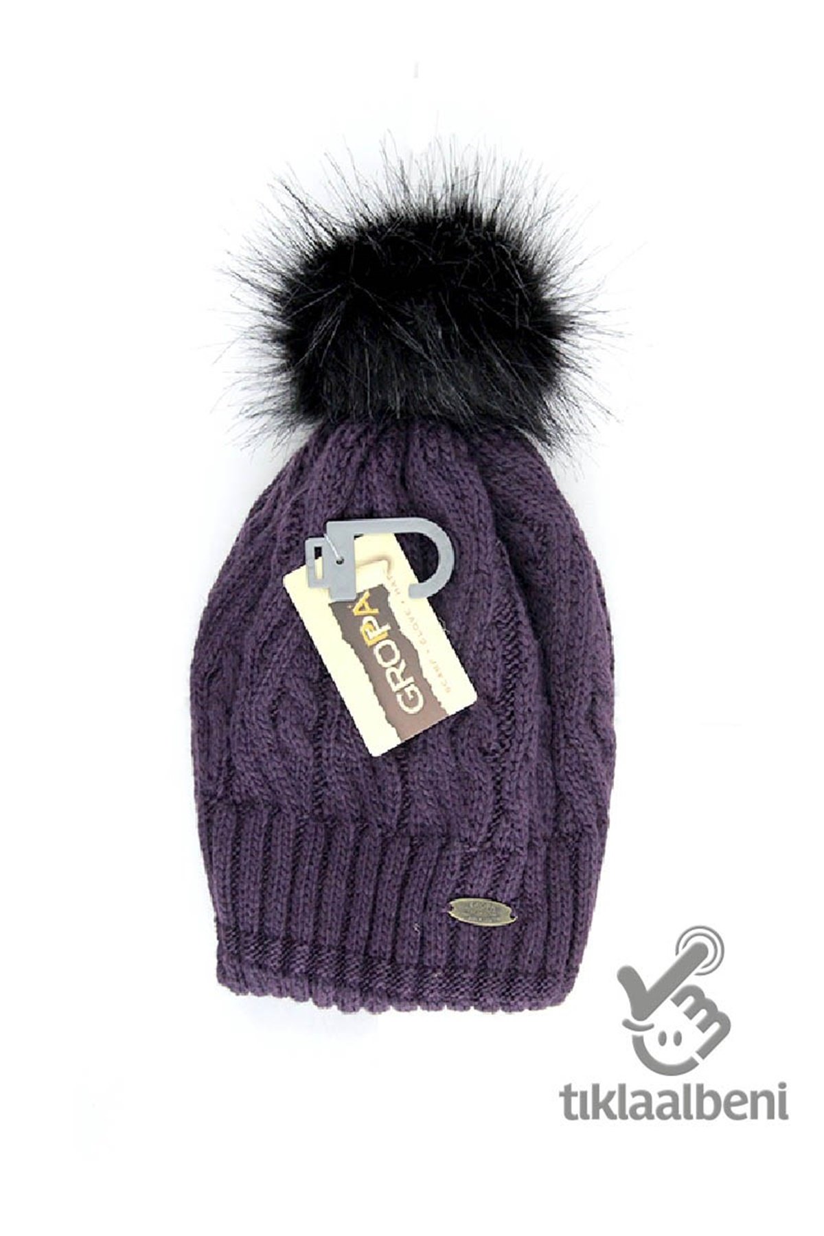 Groppa 51622 Tuylu Ponponlu Bere  Mor