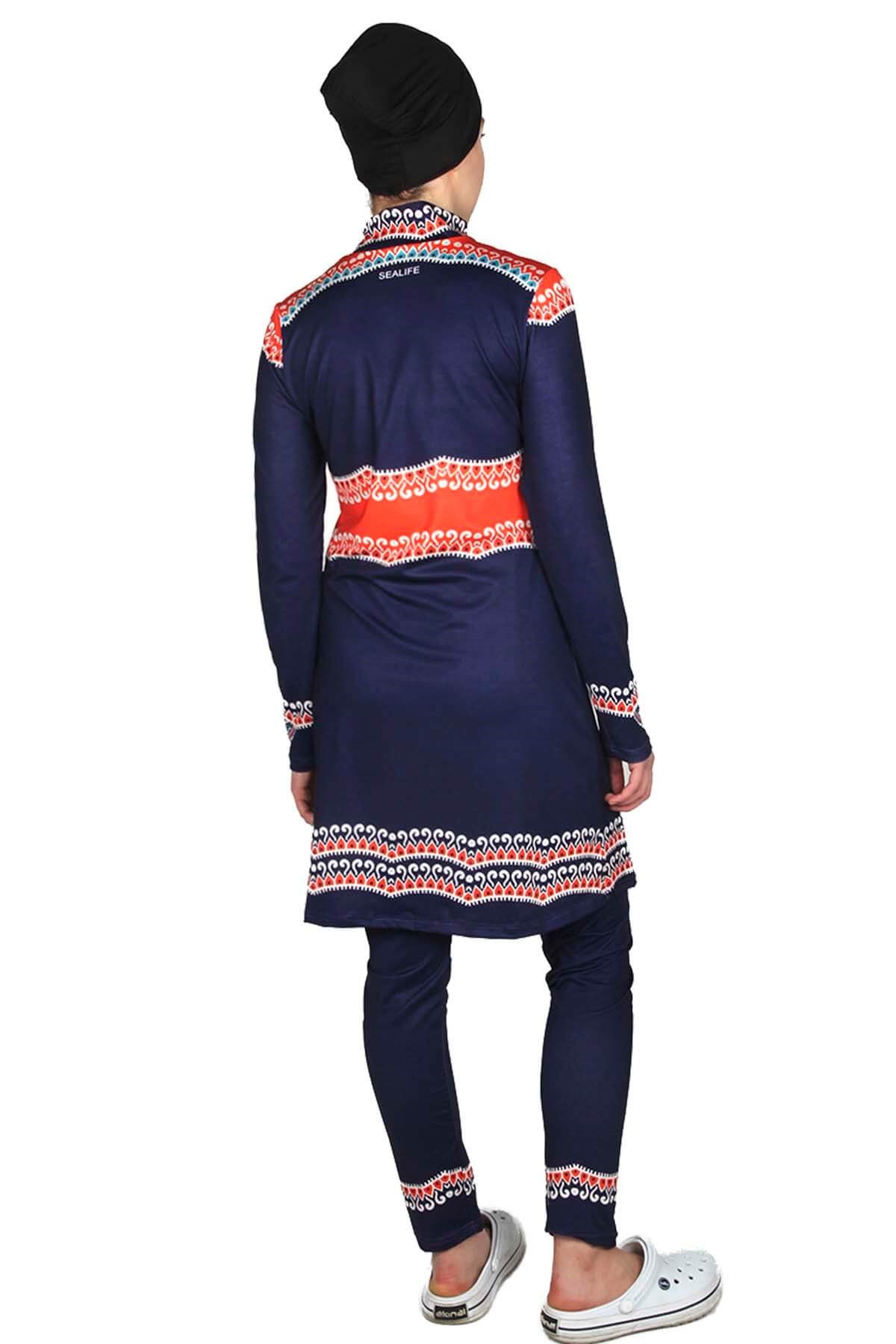 Haşema Otantik Serisi, Tesettür Mayo, Sealife Tam Kapalı Mayo LS1003