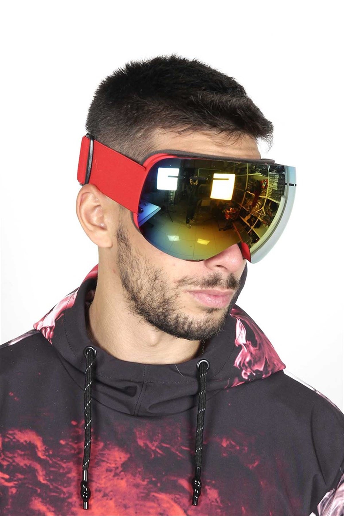 Havalandırmalı Snowboard ve Kayak Gözlüğü Kırmızı SSG101