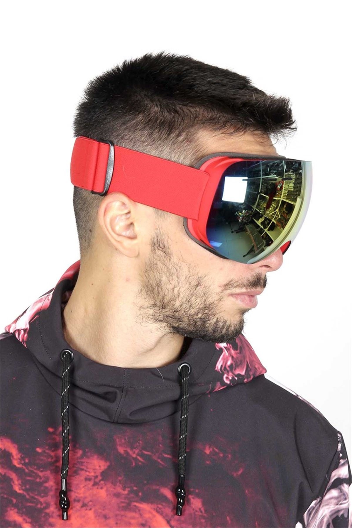 Havalandırmalı Snowboard ve Kayak Gözlüğü Kırmızı SSG101