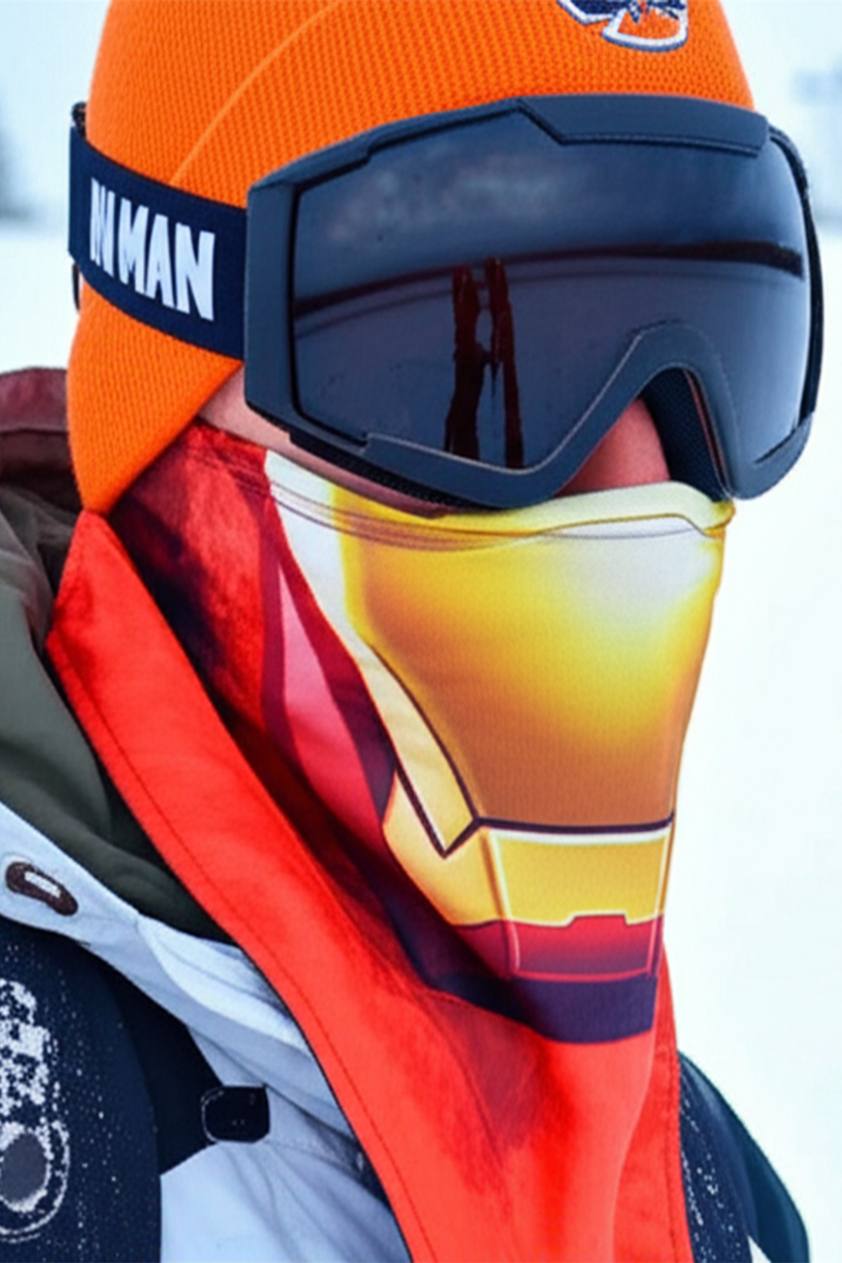 İron Man Özel Tasarım Kayak ve Snowboard Maskesi SS2104