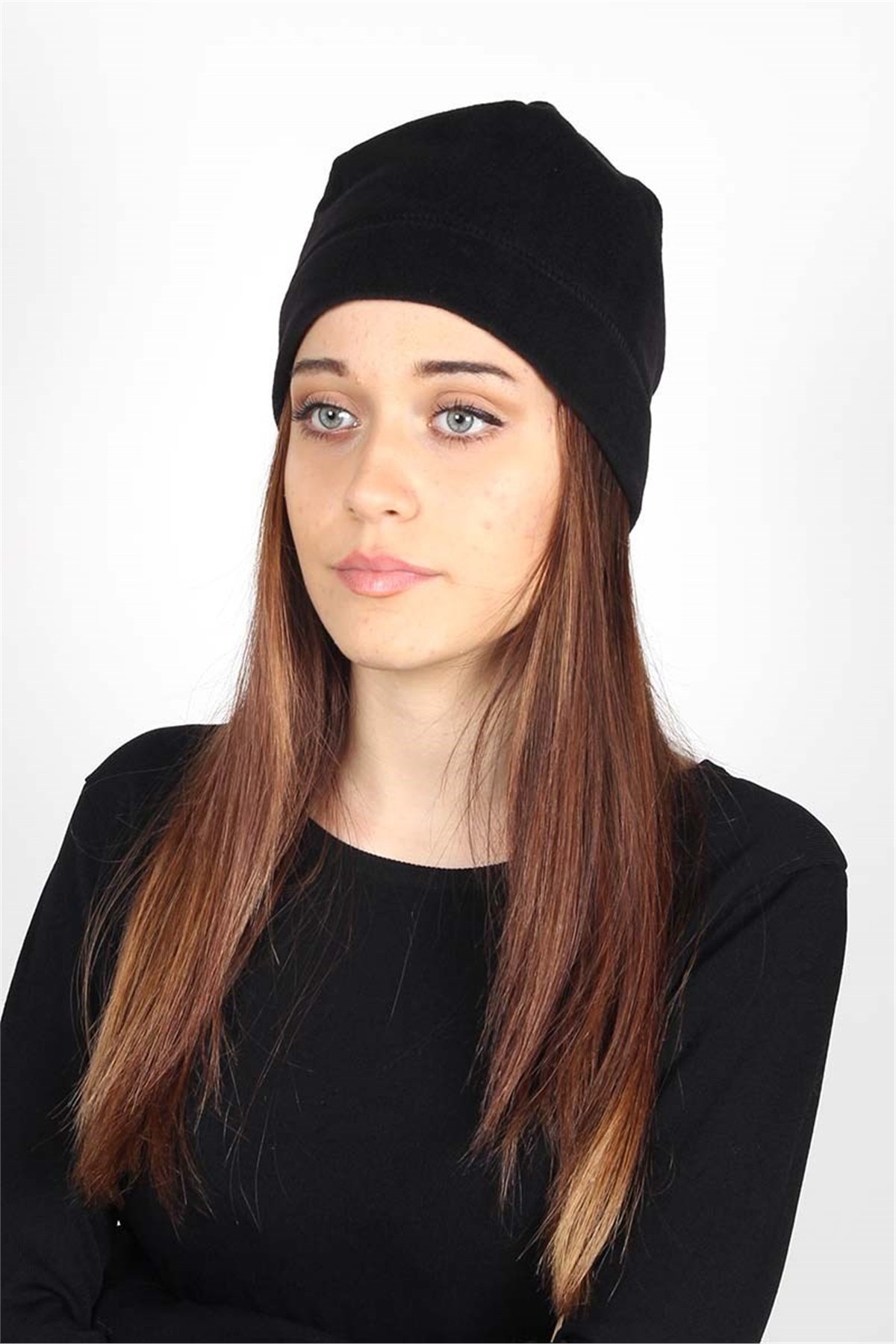 Kadın Polar BereTakım PL88953 Siyah