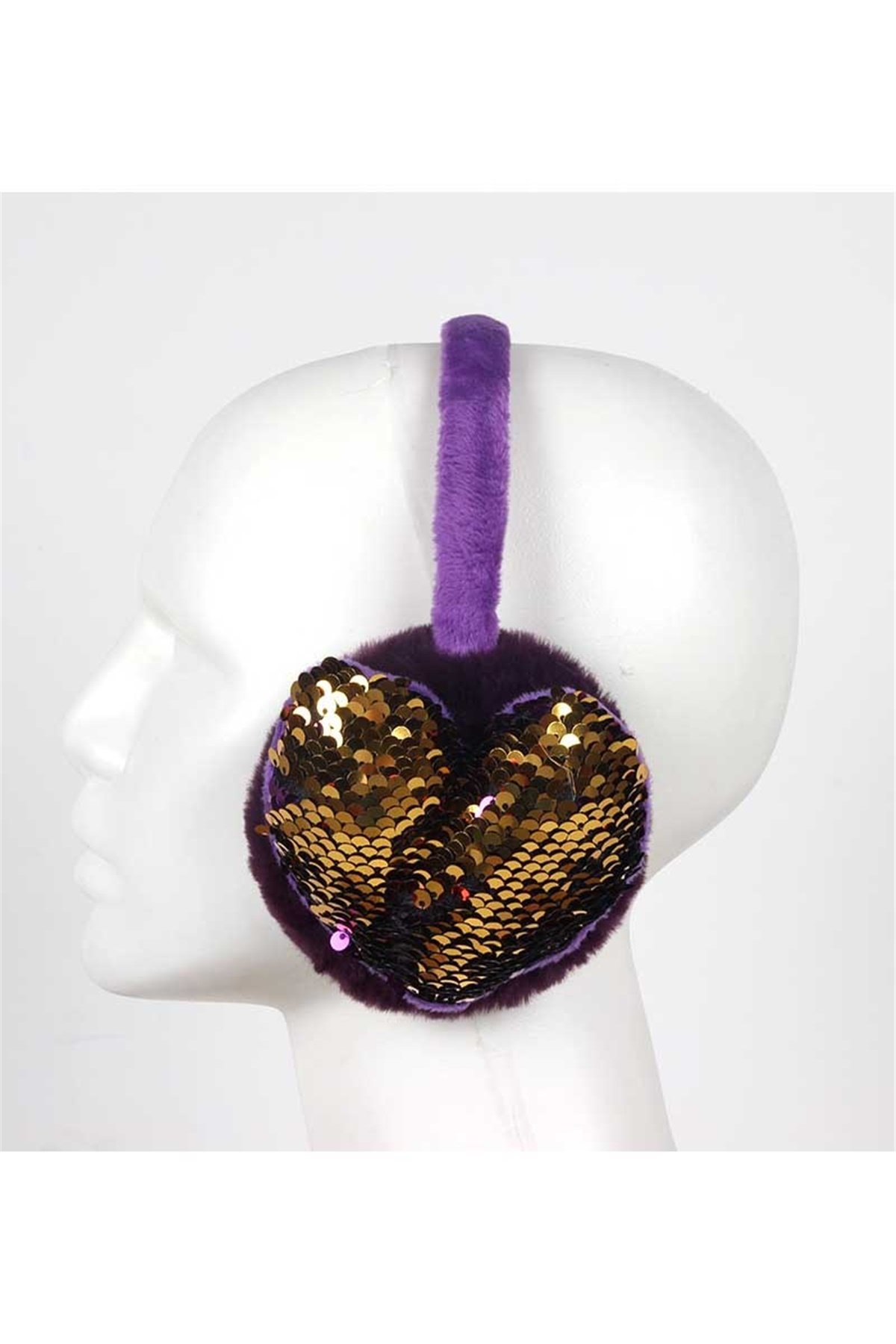 Kalpli Kışlık Kulaklık, Kız Çocuk Kışlık Kulaklık CK5062 - Mor