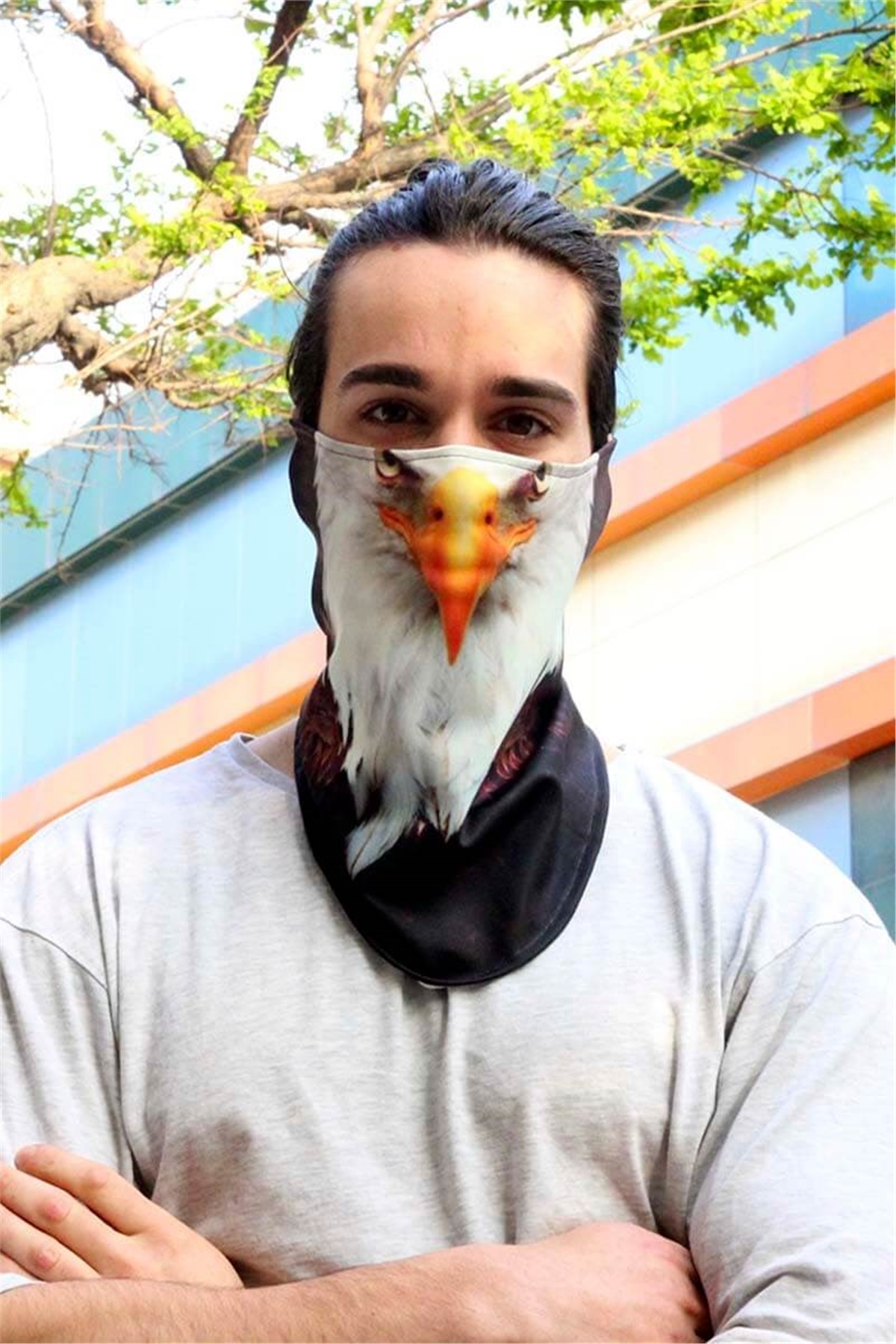 Kara Kartal Yıkanabilir Yüz Maskesi Snowsea 2081