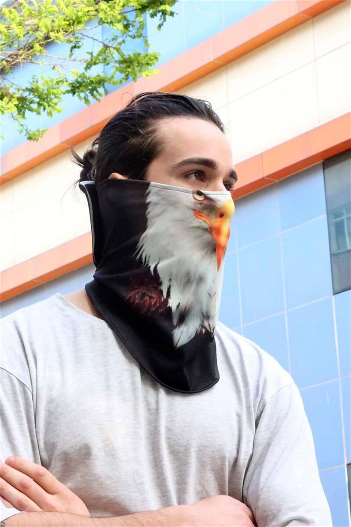 Kara Kartal Yıkanabilir Yüz Maskesi Snowsea 2081