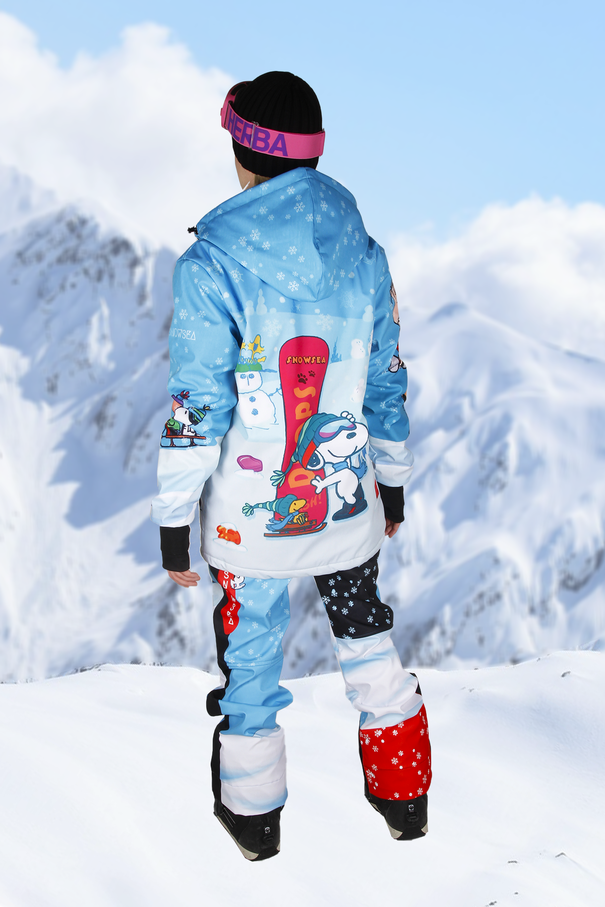 Karlar Üstünde Drops Snowboard Mont ve Pantolon Takımı / Snowsea SS9031