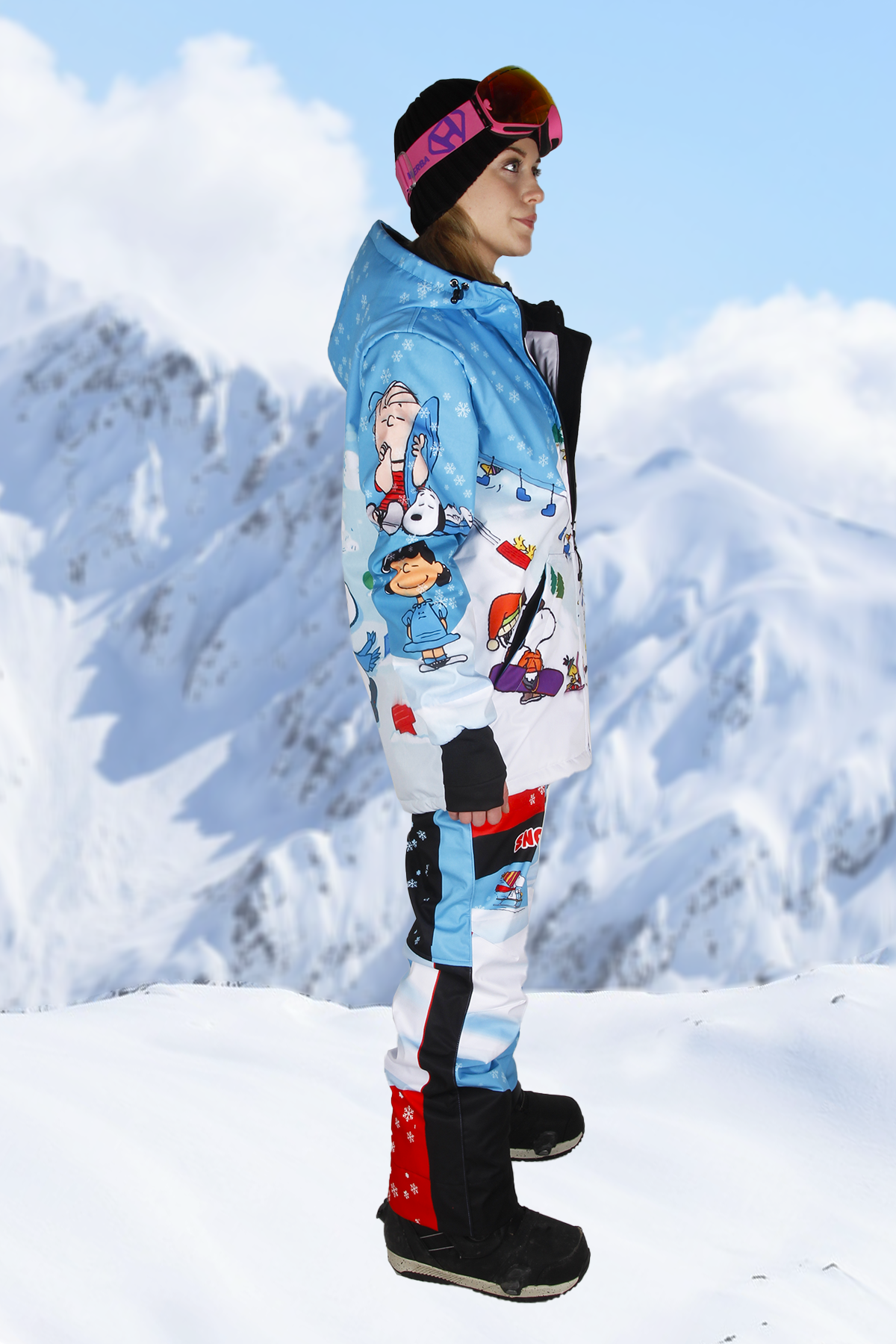 Karlar Üstünde Drops Snowboard Mont ve Pantolon Takımı / Snowsea SS9031