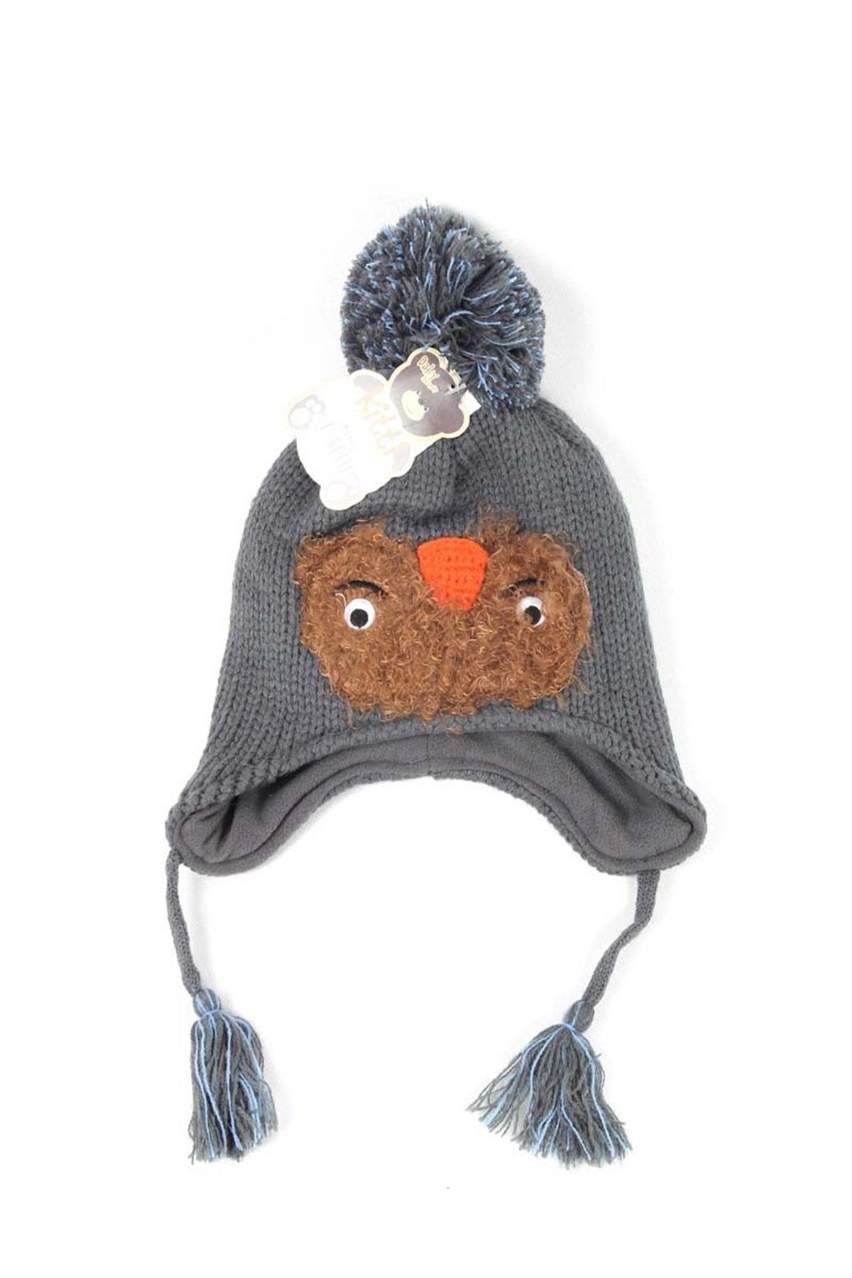 Kitti Erkek Bebek Kulaklı Bere, Antrasit KCB16663