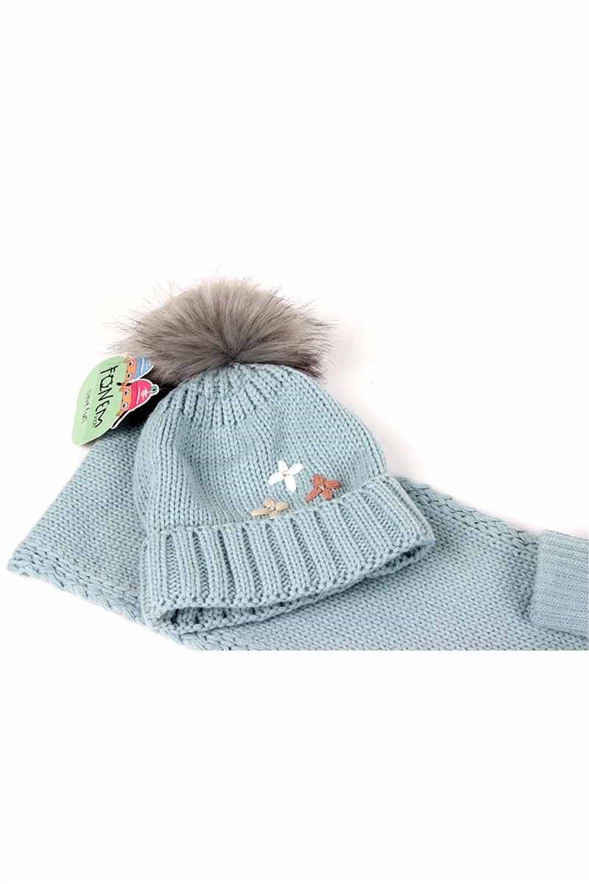 Kız Çocuk Atkı Bere Eldiven Modeli 5109 - 4-7 Yaş Arası