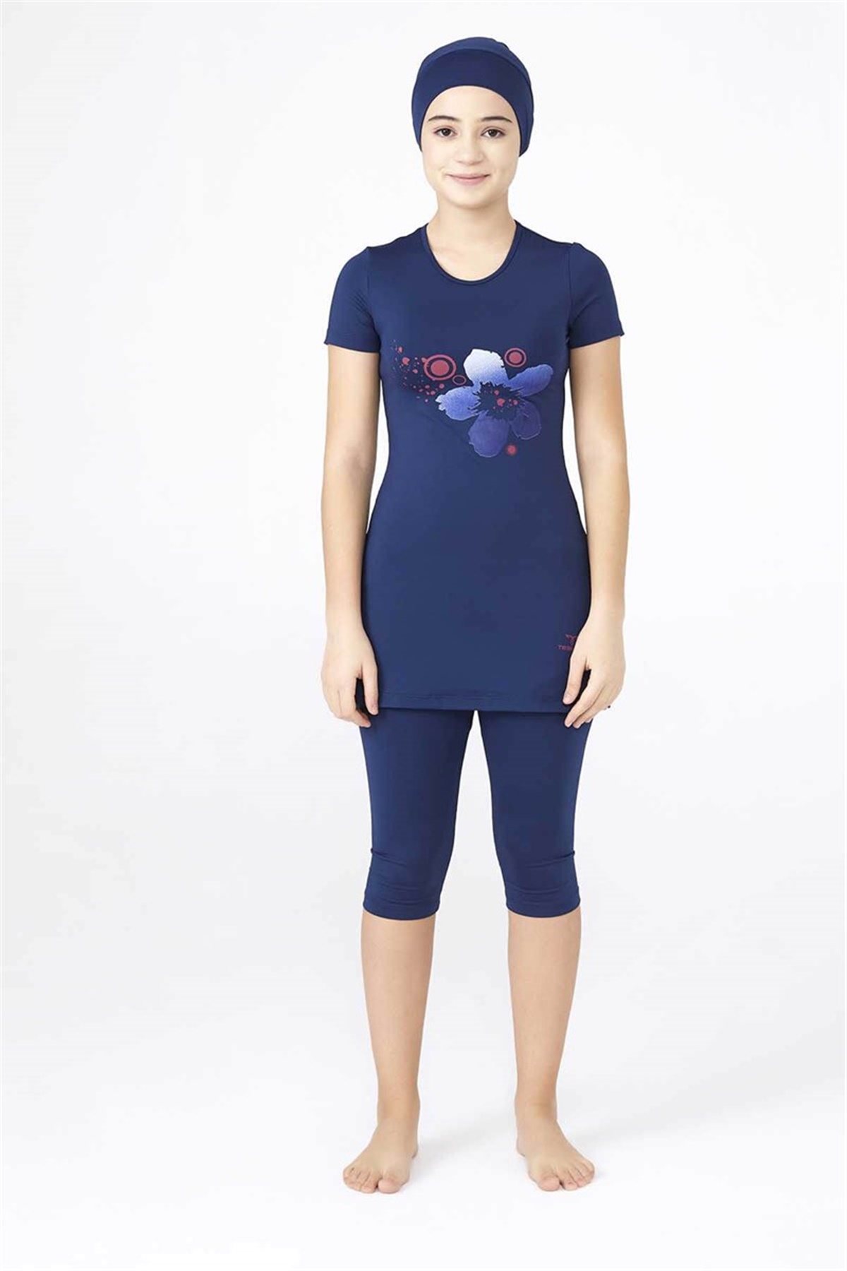 Kız Çocuk Kısa Kollu Kapalı Mayo T0461