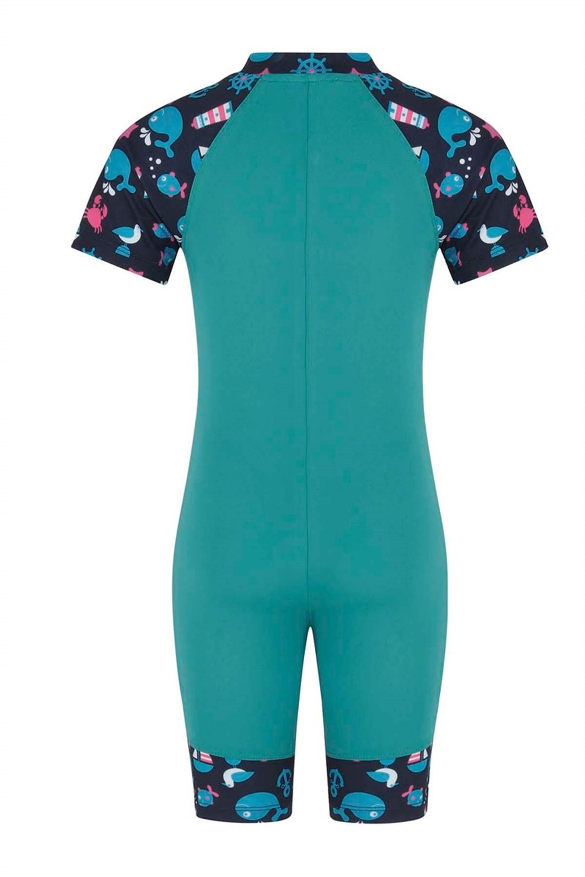 Kız Çocuk Şortlu Tulum Mayo T0266