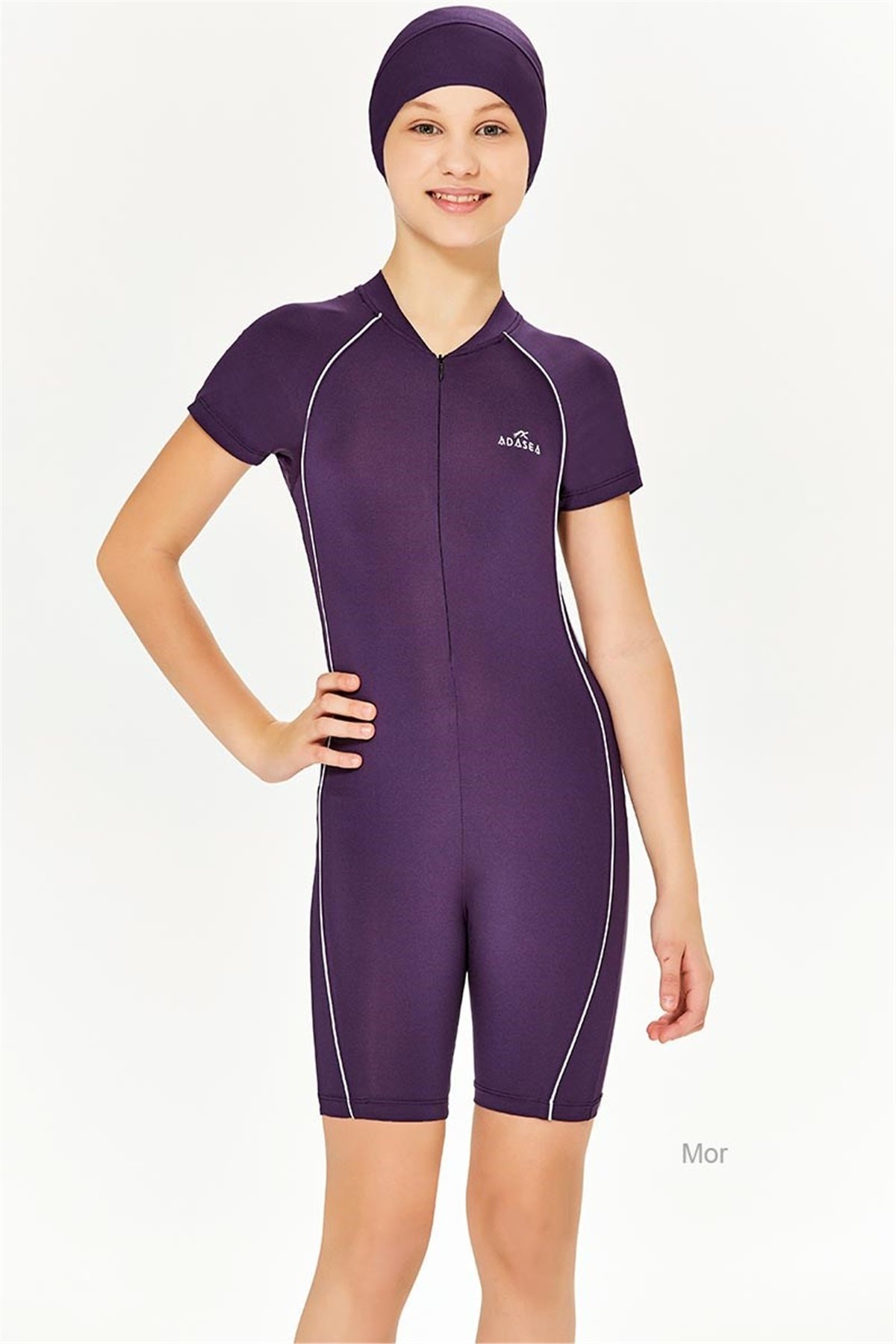 Kız Çocuk Yüzücü Tulum ADS-125029 - Mor