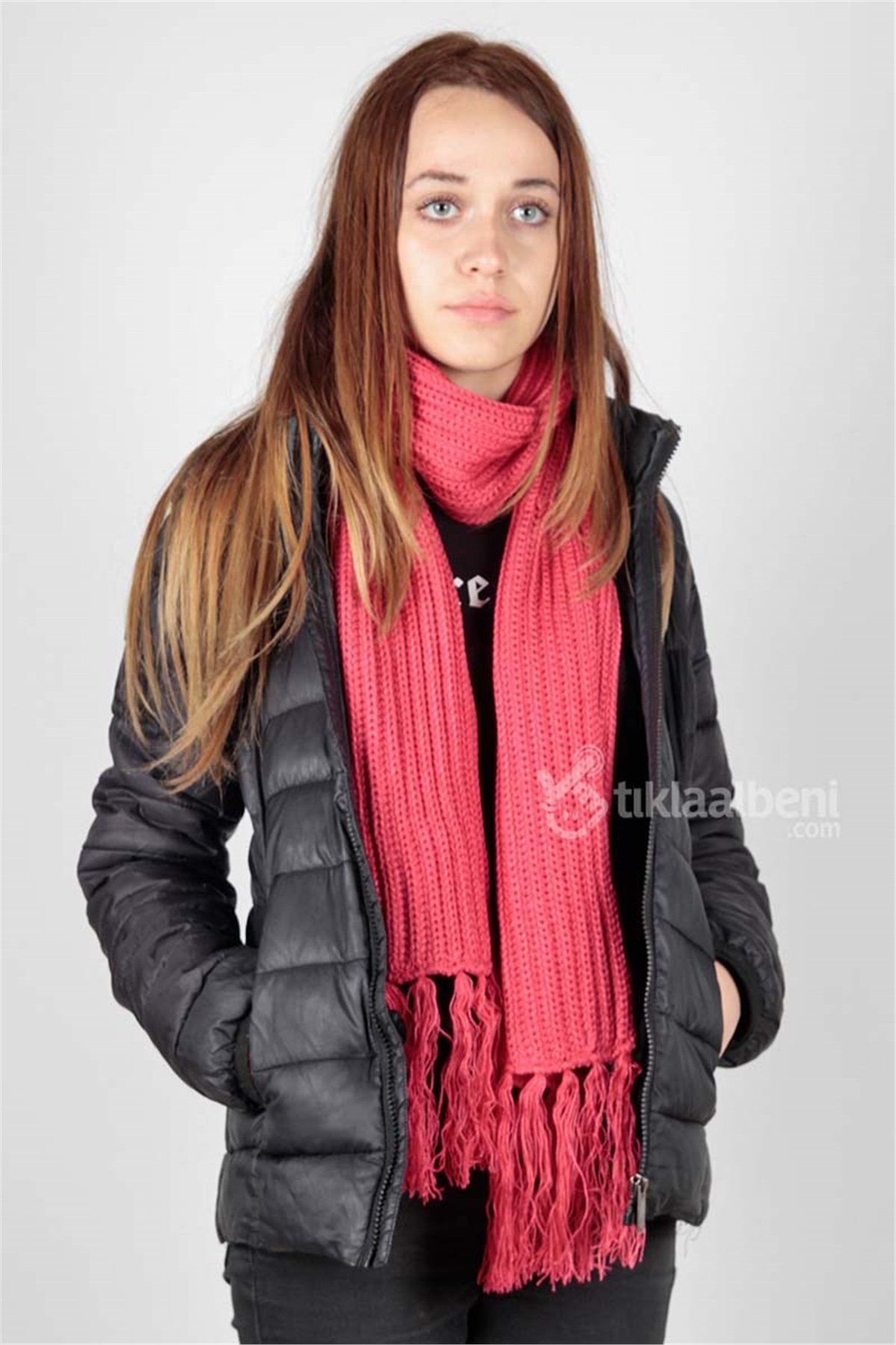 Klasik Bayan Atkı FRM-5066 Beyaz