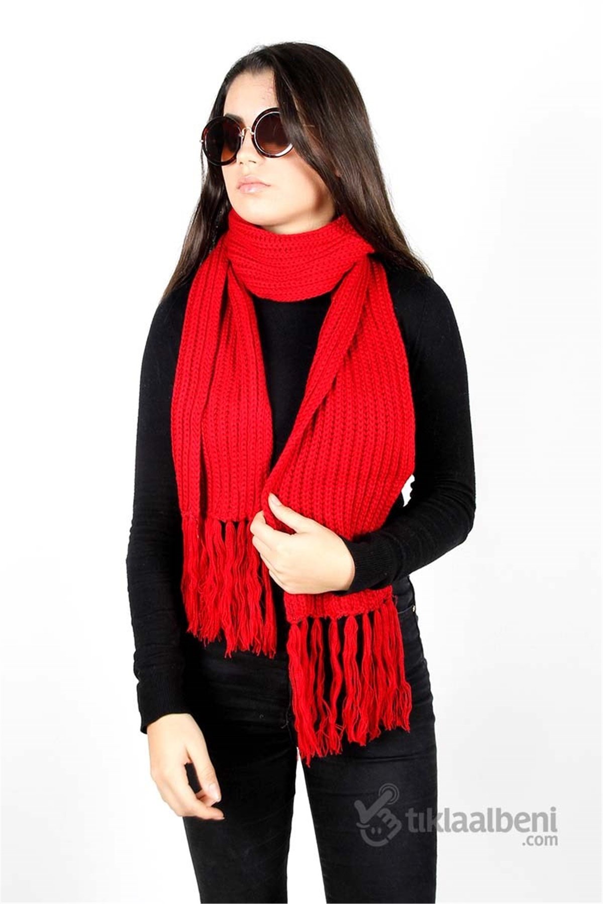 Klasik Bayan Atkı FRM-5066 Beyaz