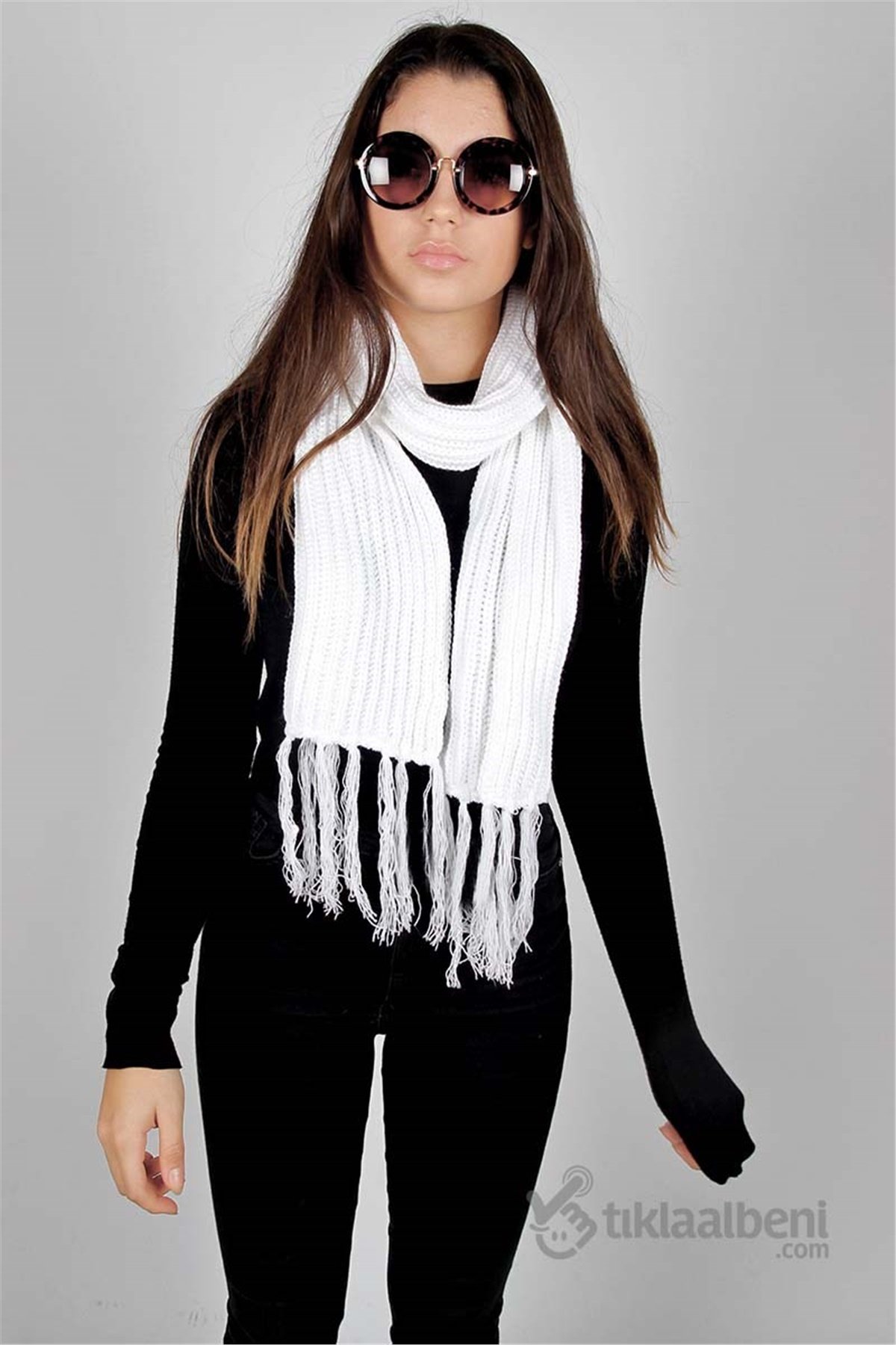 Klasik Bayan Atkı FRM-5066 Kırmızı