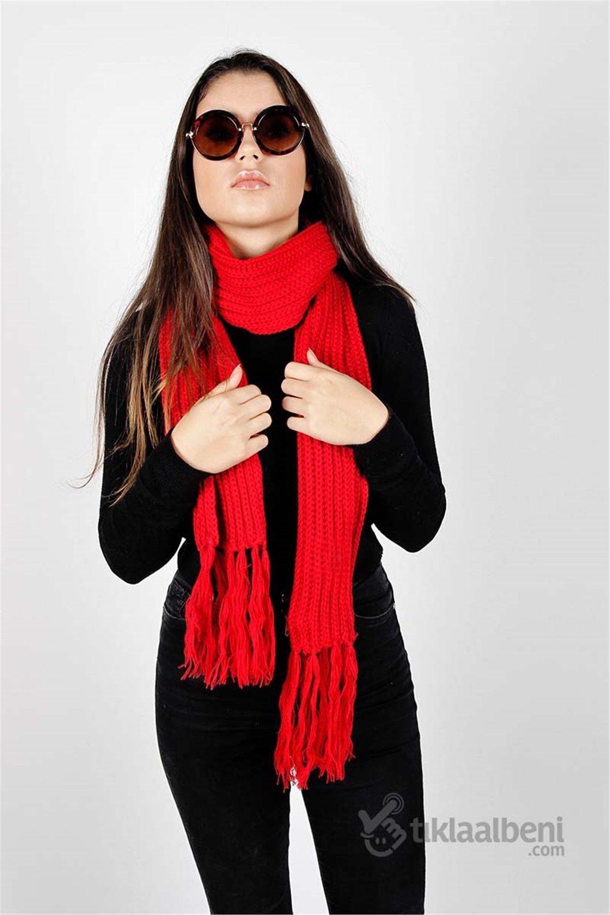 Klasik Bayan Atkı FRM-5066 Bordo