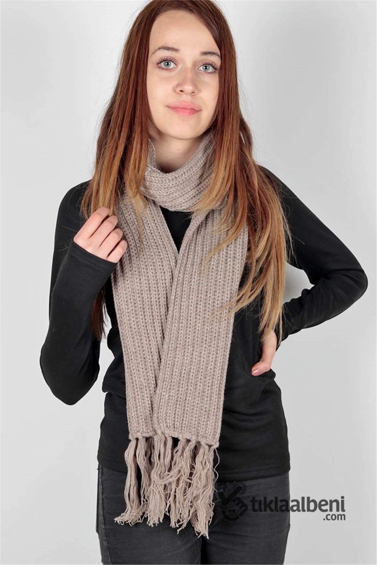 Klasik Bayan Atkı FRM-5066 Bordo