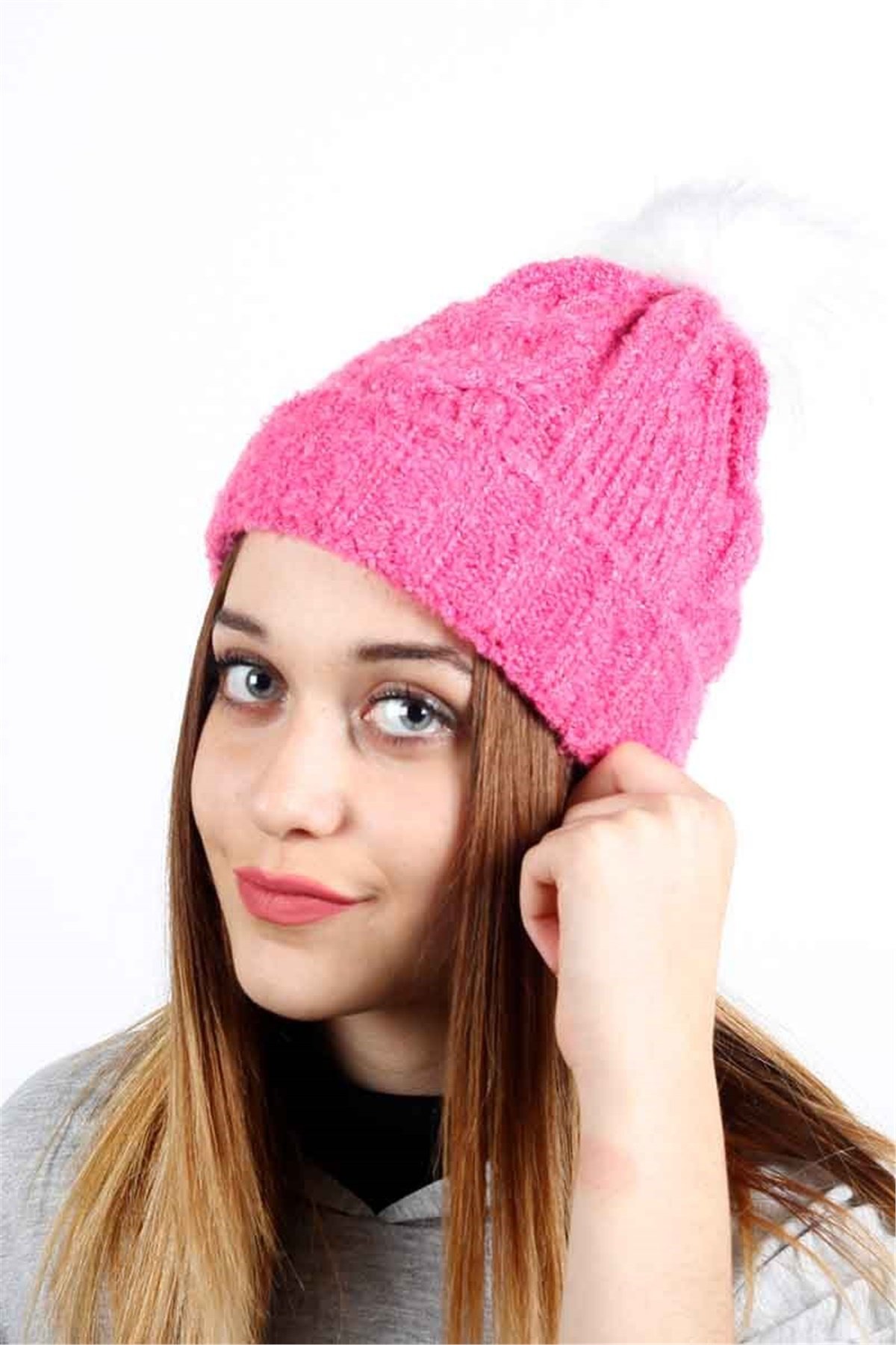 Kürklü Bere - FRM-40 Pembe
