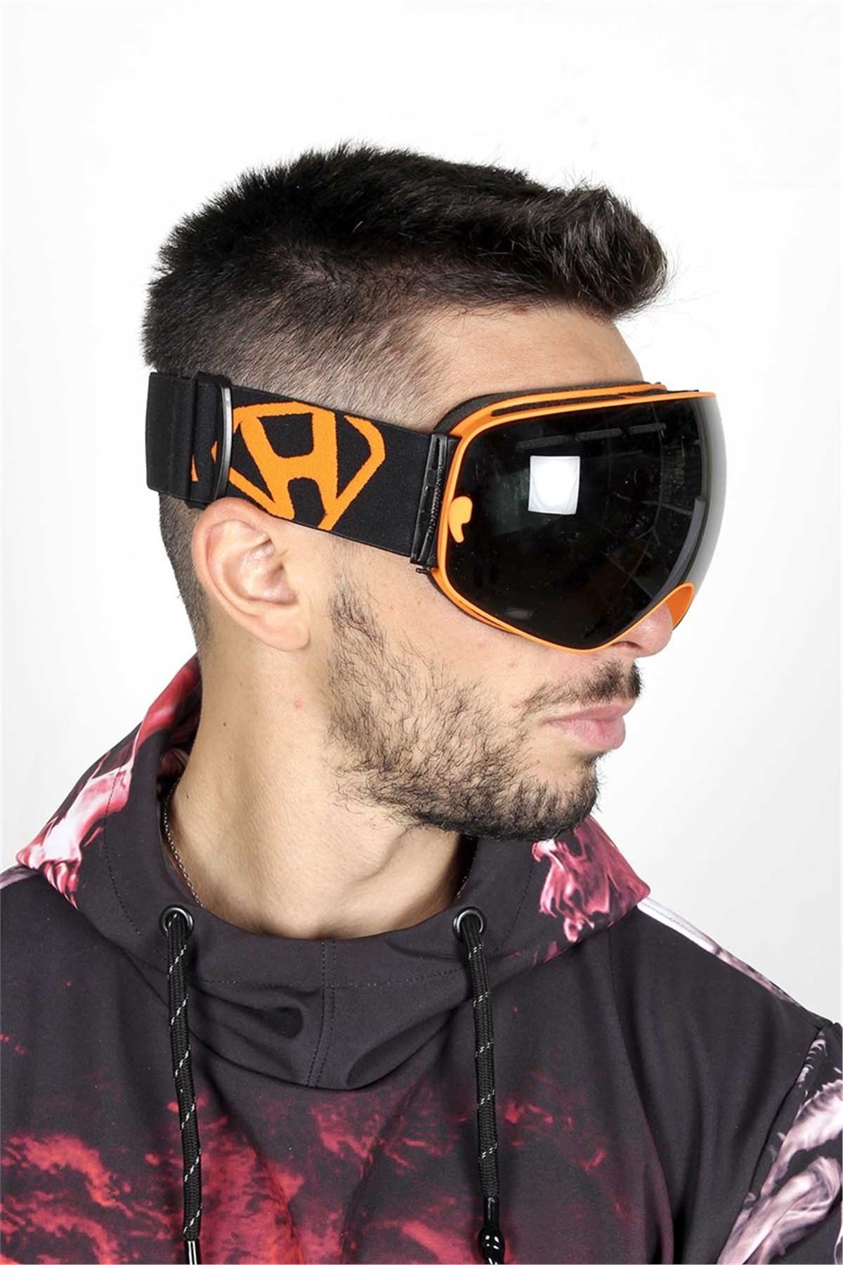 Mandallı Snowboard ve Kayak Gözlüğü Siyah-turuncu SSG109